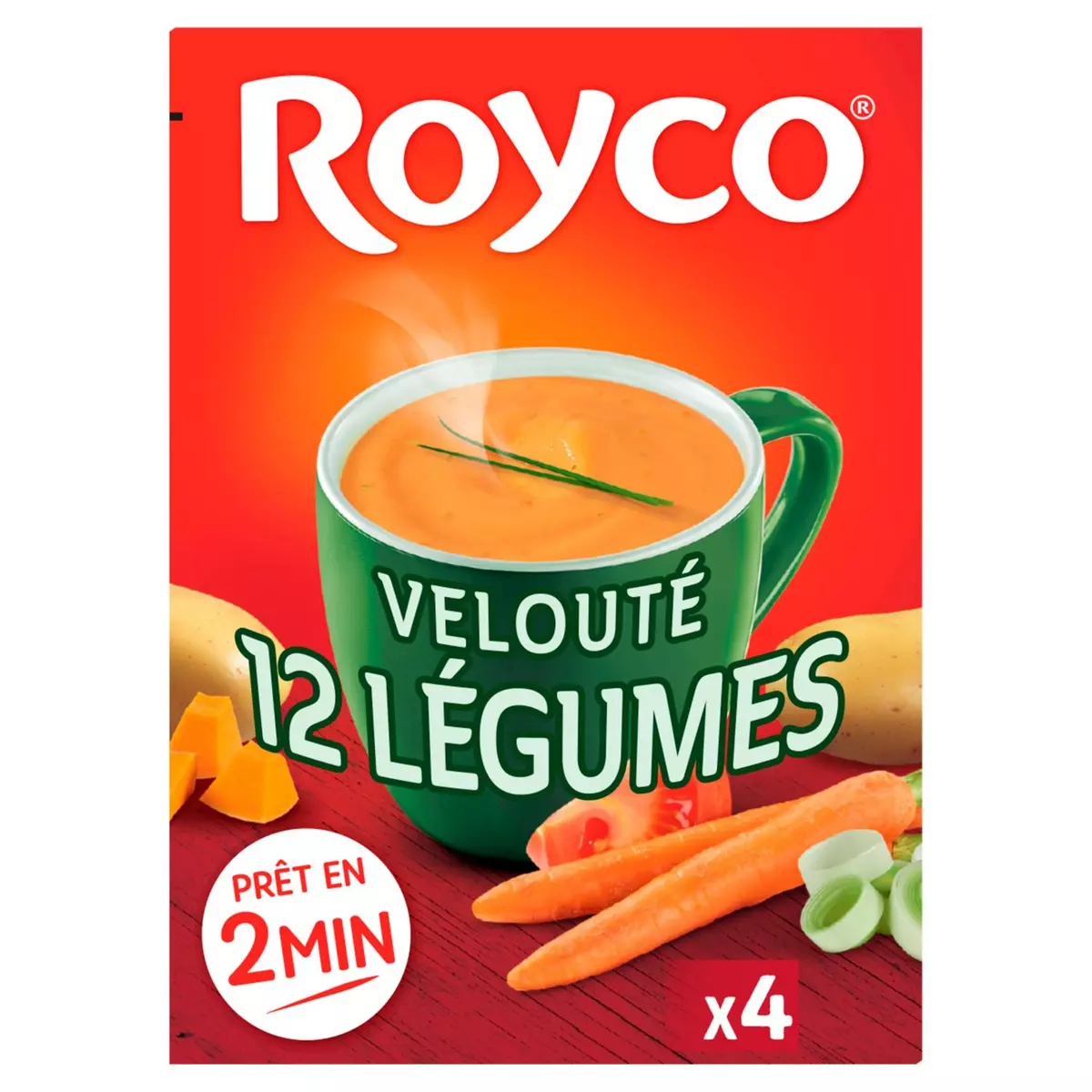 ROYCO Soupe veloutée 12 légumes instantanée 4 sachets 4x20cl