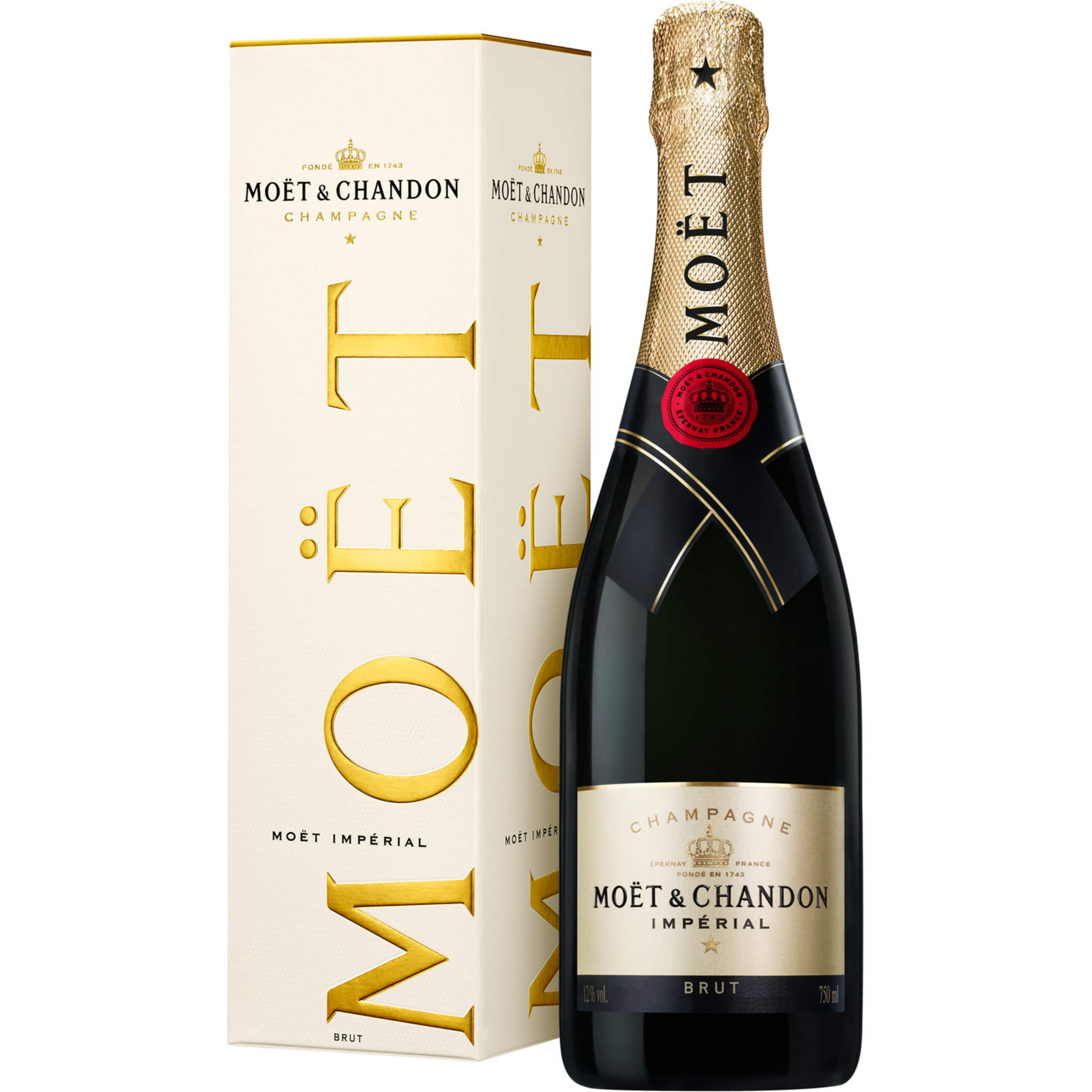 MOET ET CHANDON AOP Champagne brut impérial avec étui 75cl