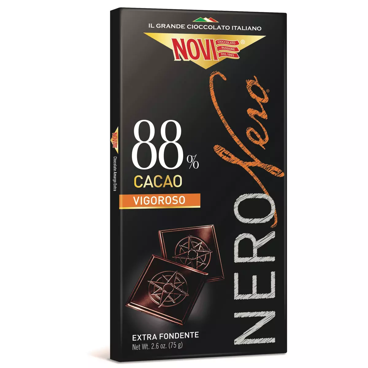 NOVI Tablette de chocolat noir dégustation 88% 1 pièce 75g