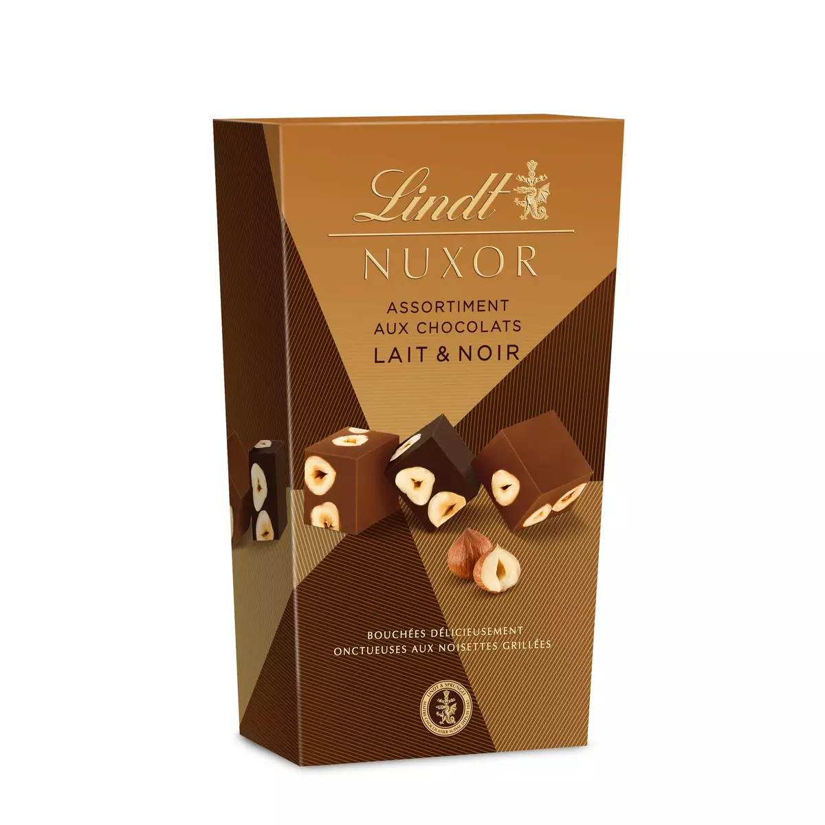 LINDT Nuxor assortiment de chocolats au lait et chocolats noir 165g pas  cher 