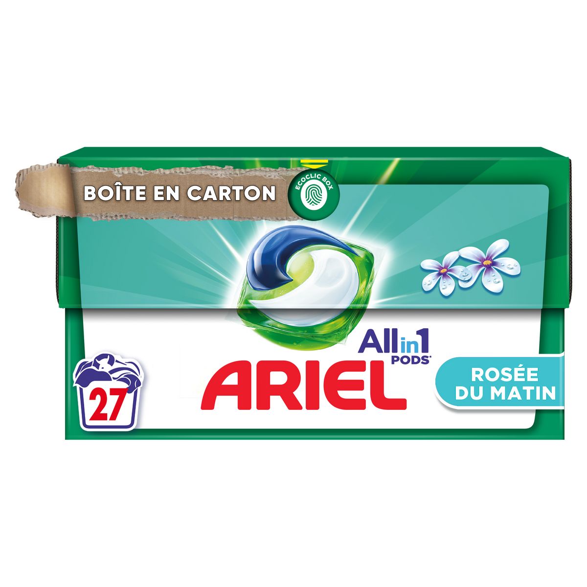 ARIEL Pods Lessive capsules Tout en 1 Rosée du matin 27 capsules