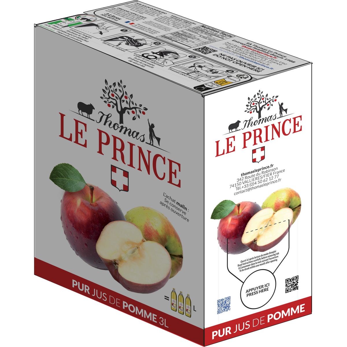 THOMAS LE PRINCE Pur jus de pomme bag in box 3l
