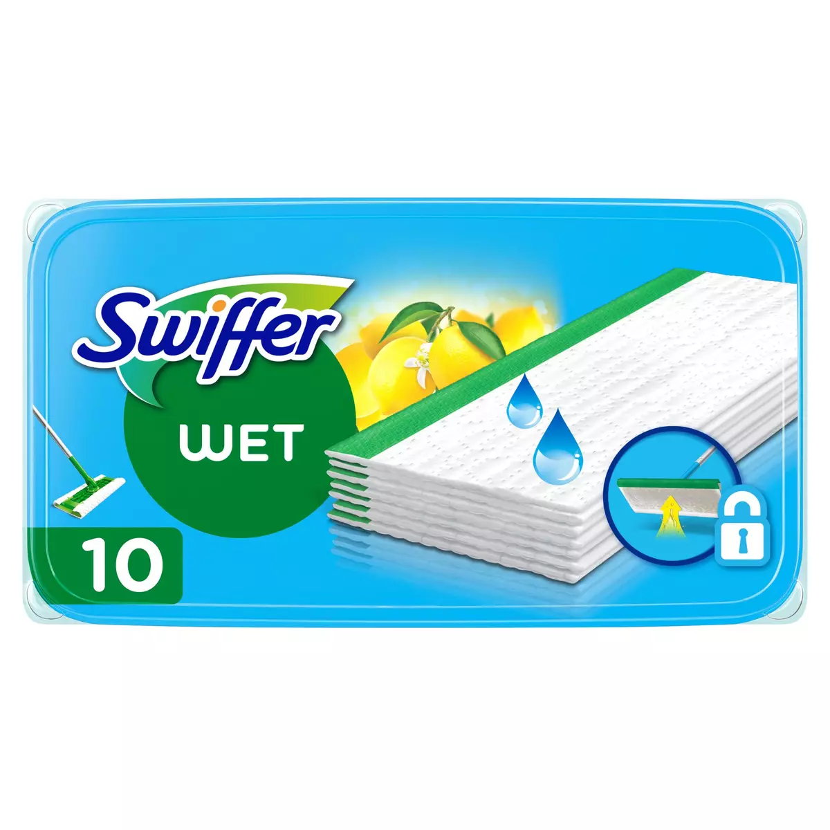 SWIFFER Wet Jet recharges lingettes 10 lingettes pas cher 