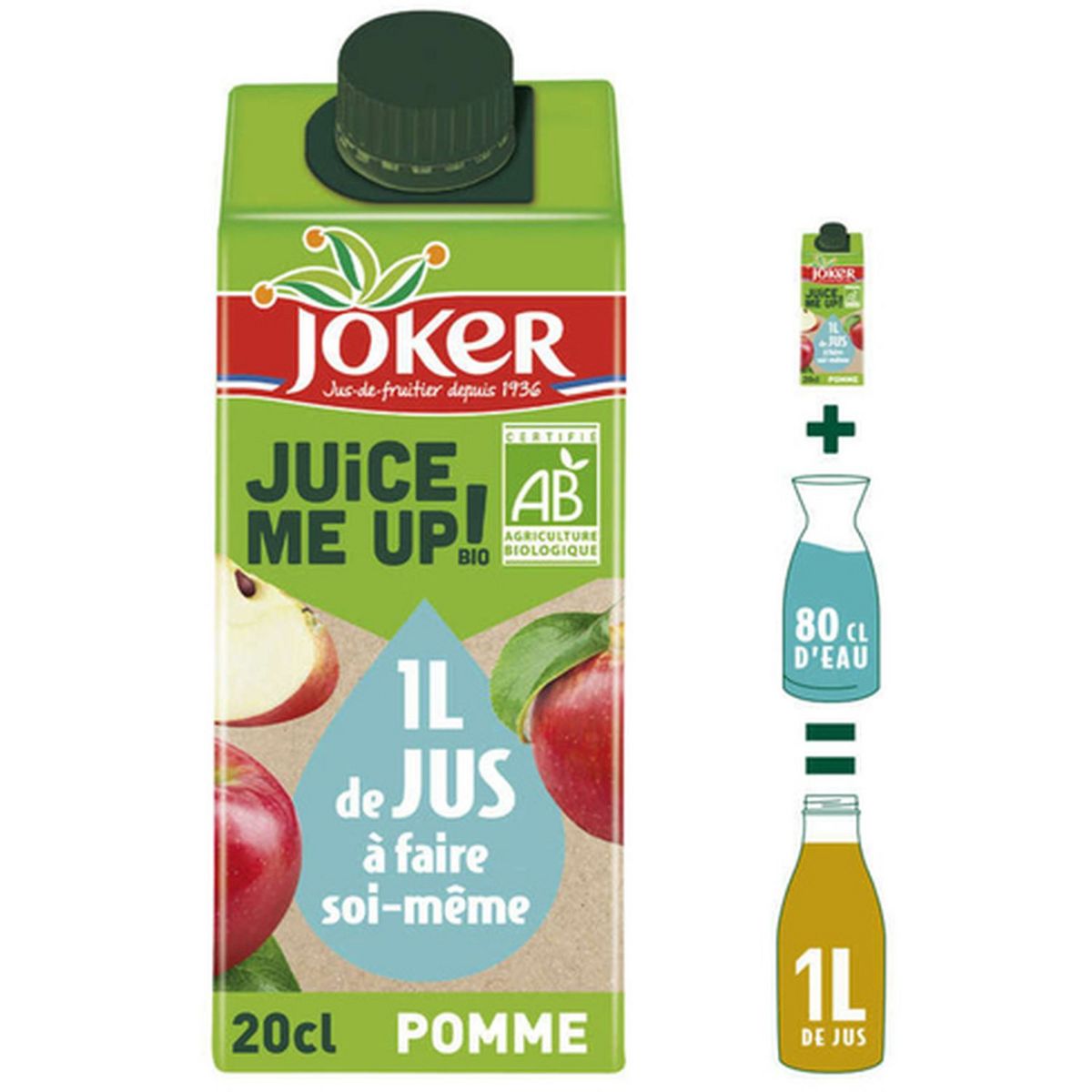 JOKER Jus de pomme bio Juice me Up à faire soi-même 20cl