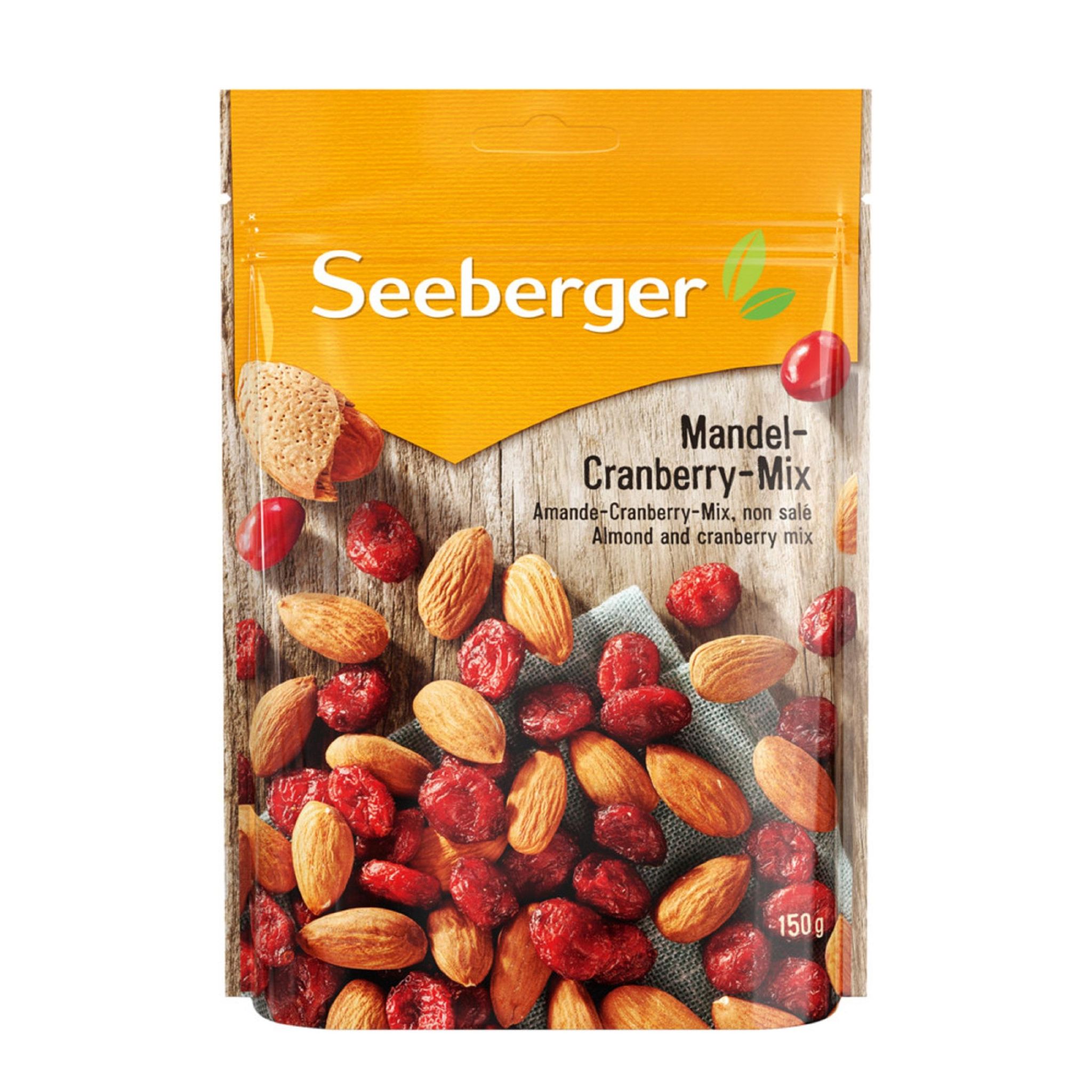 SEEBERGER Amande cranberry mix non salé 150g