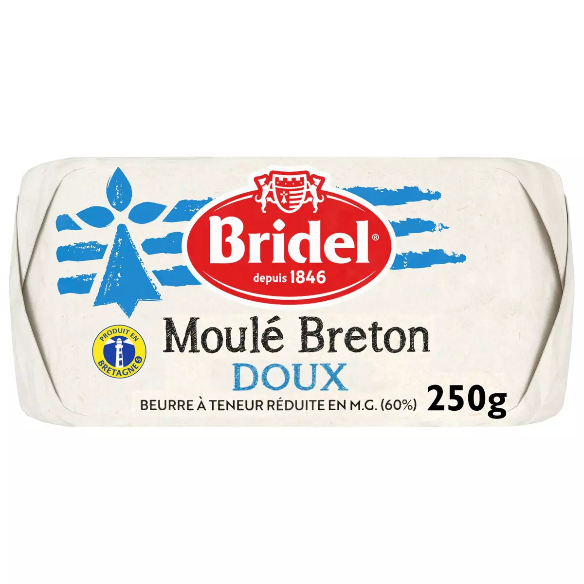 BRIDEL Beurre moulé doux allégé 60% MG 250g