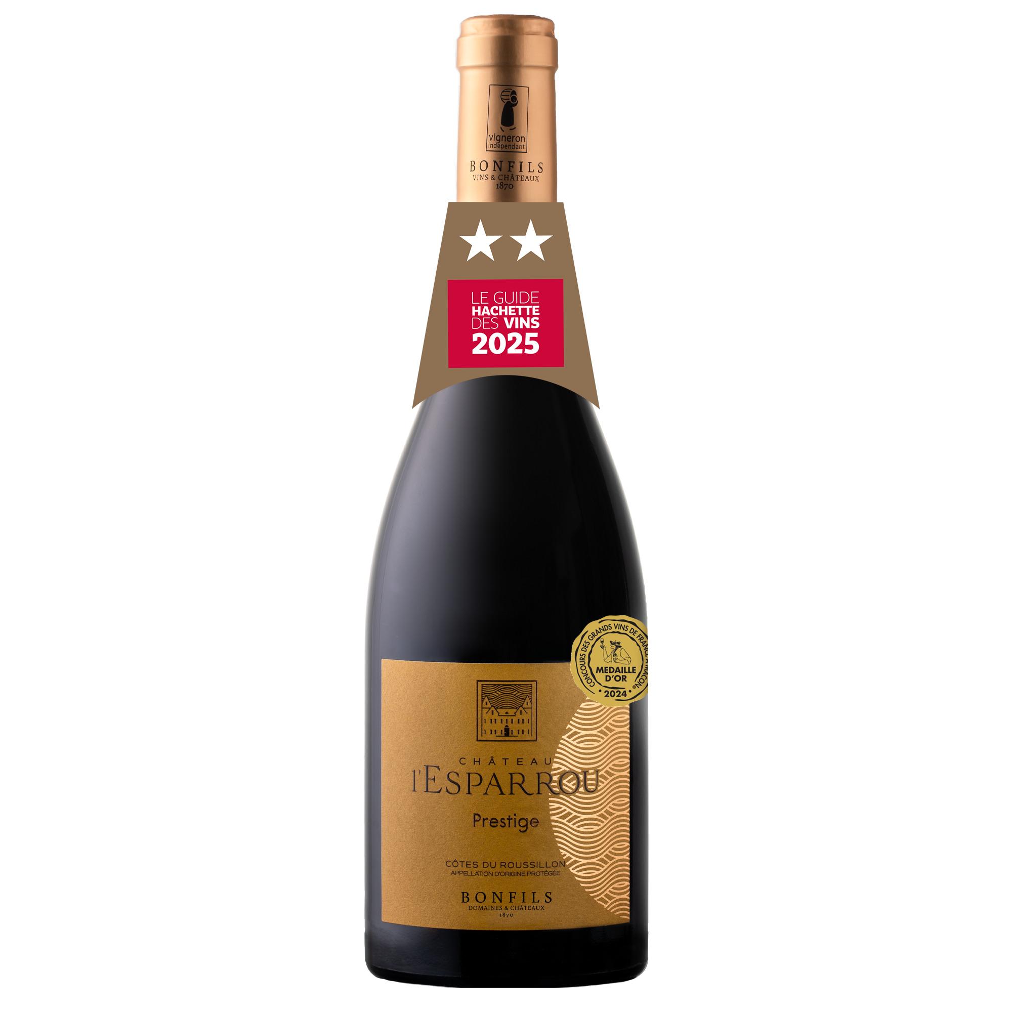 Voir la diapositive 2 : AOP Côtes du Roussillon Château l'Esparrou Prestige rouge 75cl