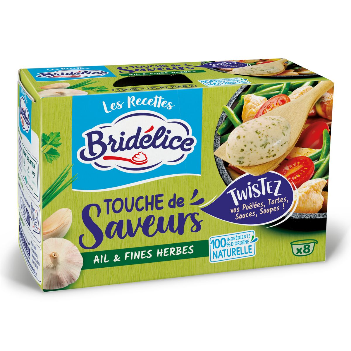 BRIDELICE Touche de saveurs Ail & Fines Herbes 192g