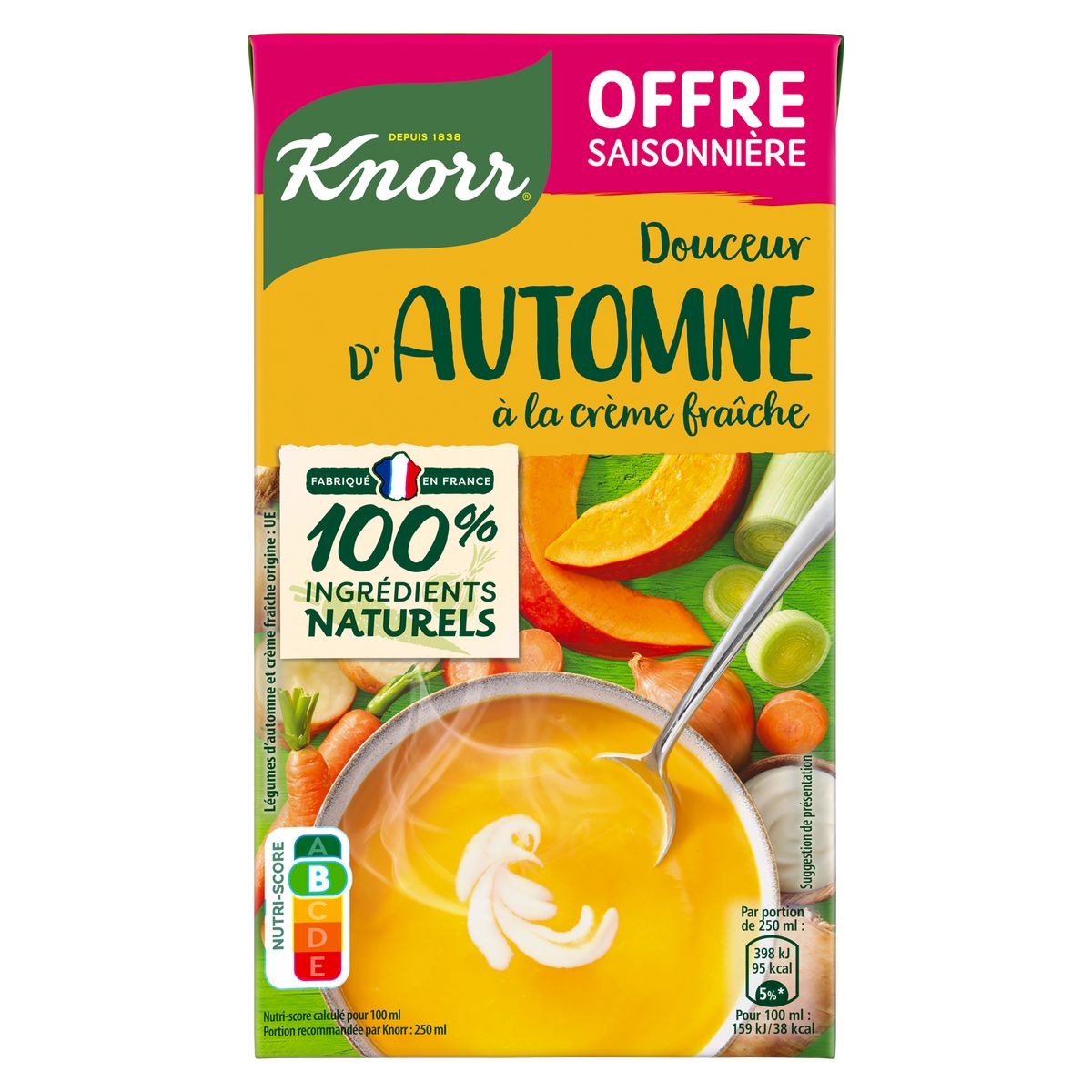 KNORR Soupe douceur d'automne à la crème fraîche 1l