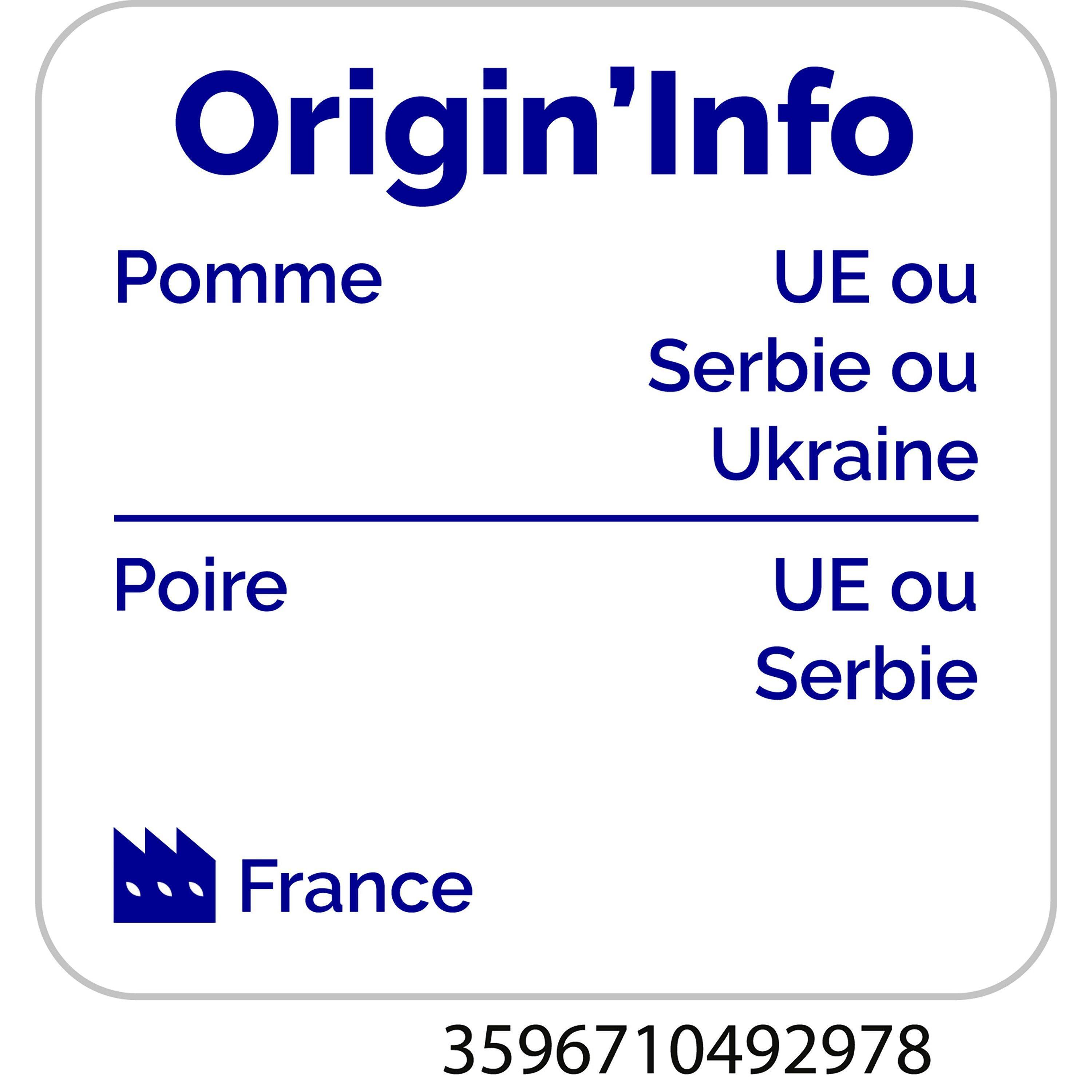 Voir la diapositive 3 : AUCHAN BIO Pur jus de pomme poire en briquette 20cl