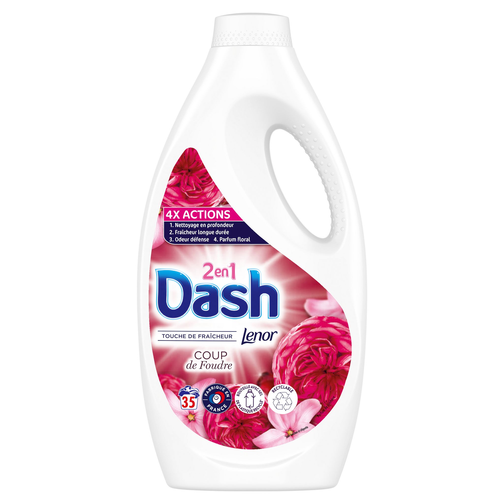 Voir la diapositive 2 : DASH Lessive liquide coup de foudre 35 lavages 1,75l