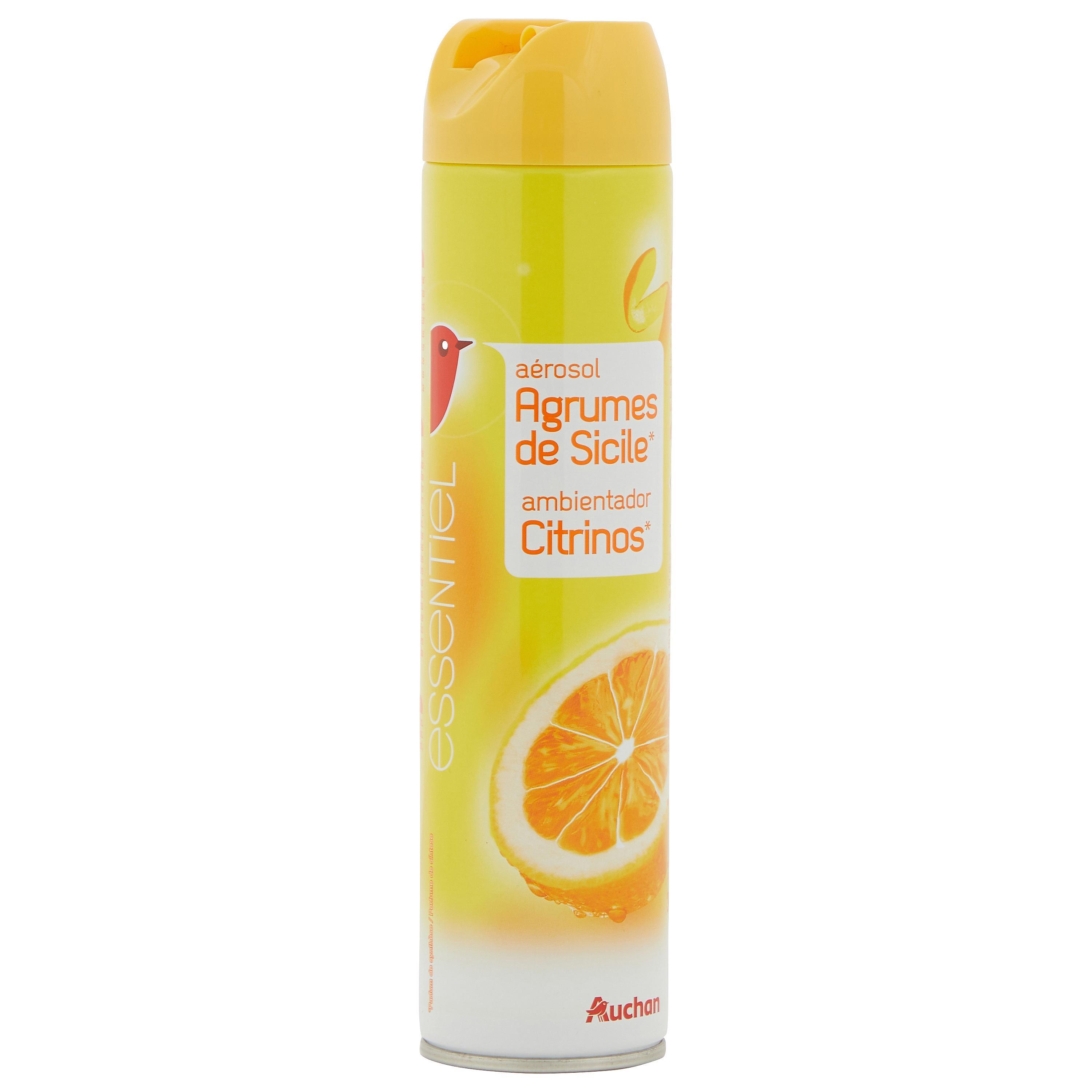 Voir la diapositive 3 : AUCHAN Spray désodorisant aux agrumes de Sicile 300ml
