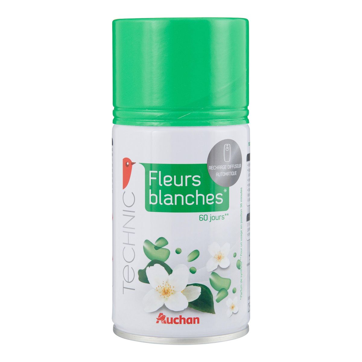 AUCHAN Recharge pour diffuseur automatique fleurs blanches 250ml