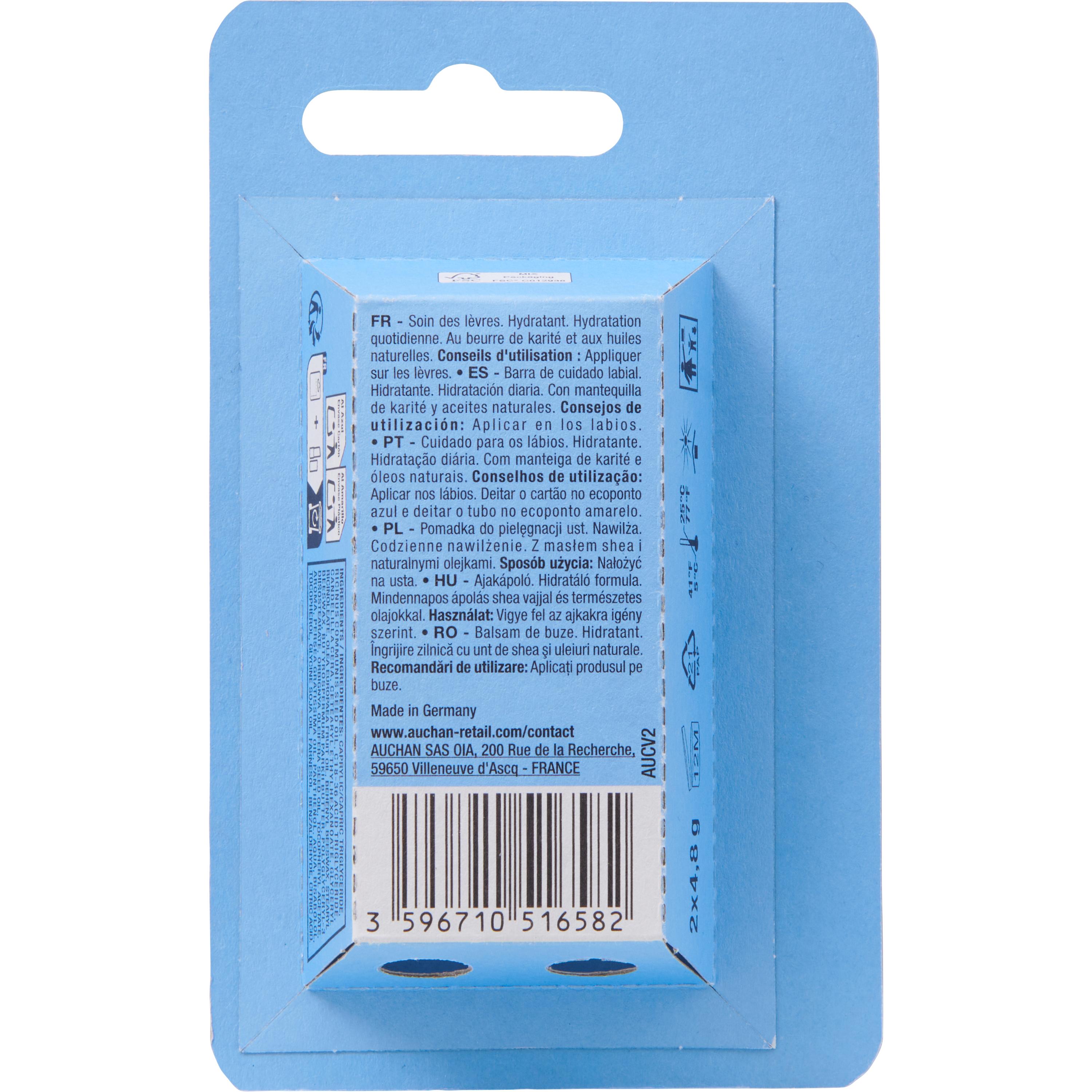 Voir la diapositive 3 : COSMIA Soin lèvres hydratant 2 sticks