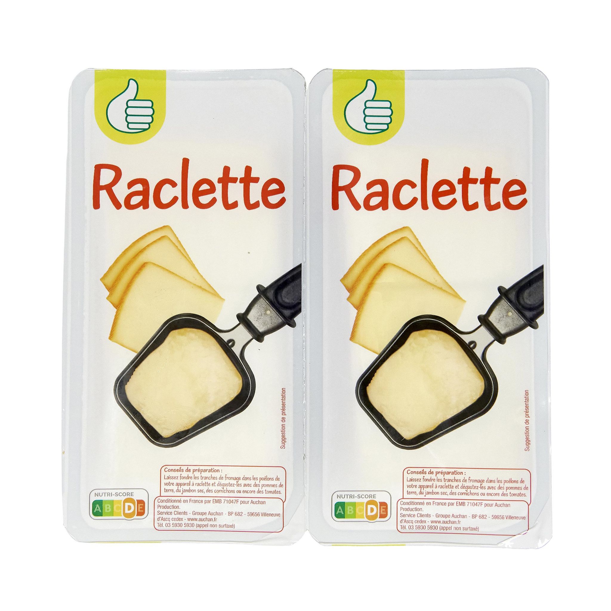 Voir la diapositive 2 : POUCE Fromage à raclette 2x400g