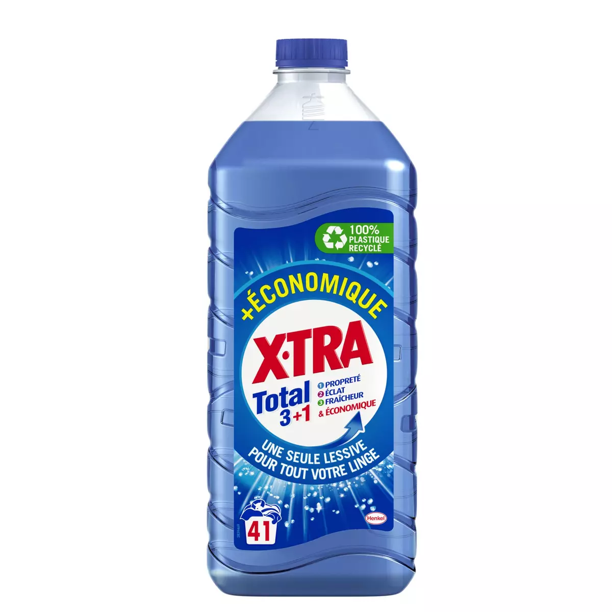 X-TRA Total 3+1 Lessive liquide économique 41 lavages 1.845l
