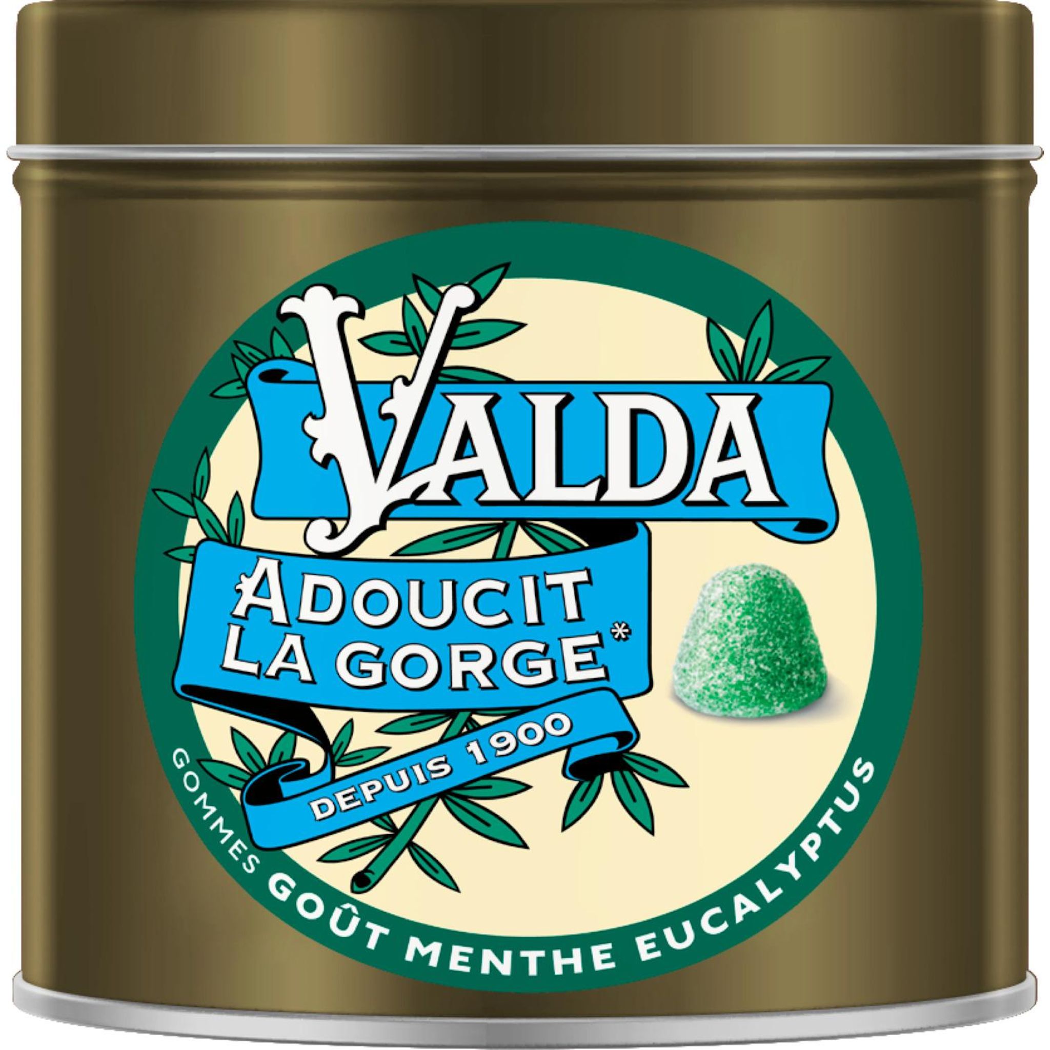 VALDA Gommes adoucit la gorge goût menthe eucalyptus 140g