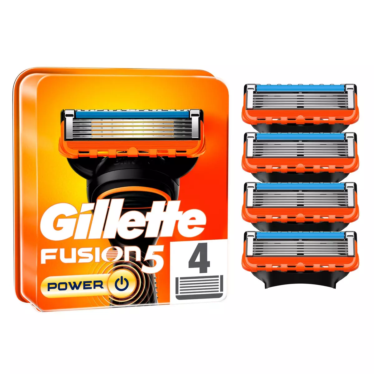 GILLETTE Fusion 5 Recharges lames de rasoir power 4 recharges