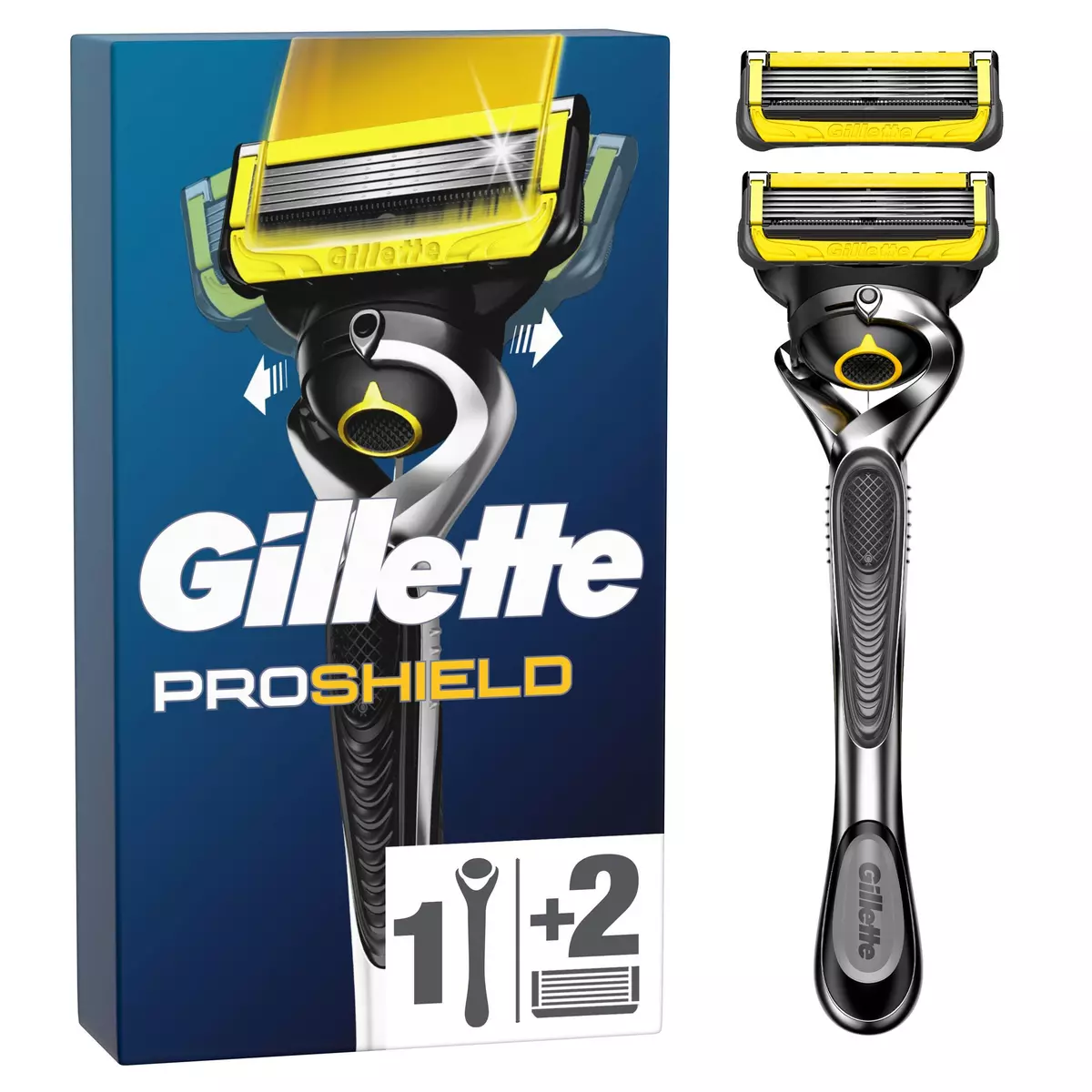 GILLETTE Proshield rasoir 1 rasoir + 2 recharges