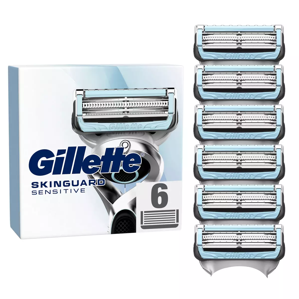 GILLETTE Skinguard sensitive recharge lames de rasoir 6 recharges