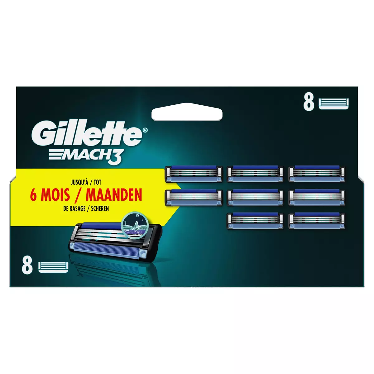 GILLETTE Mach3 recharges lames de rasoir 8 recharges