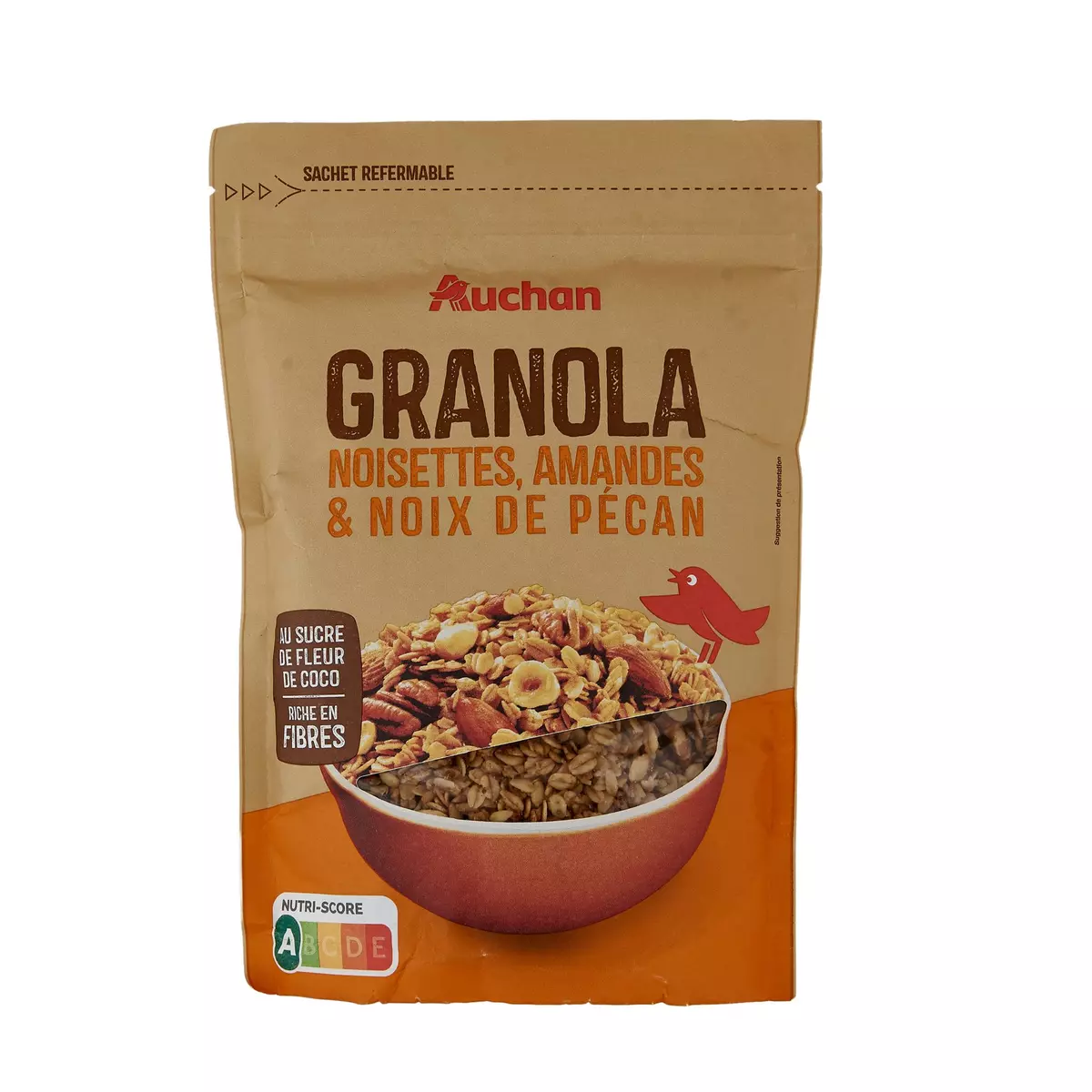 AUCHAN Granola noisettes amandes et noix de pécan 350g