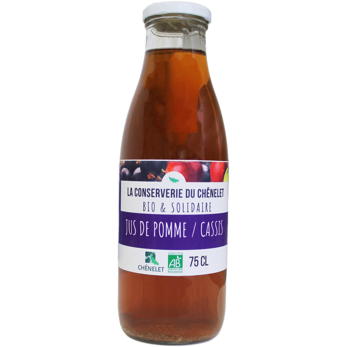 LA CONSERVERIE DU CHÊNELET Pur jus de pomme framboise bio 75cl