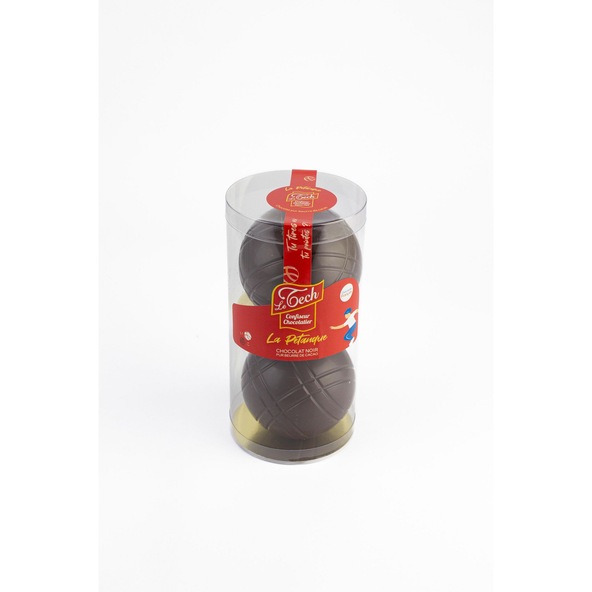 LE TECH Duo de pétanque au chocolat noir et chocolat blanc 165g