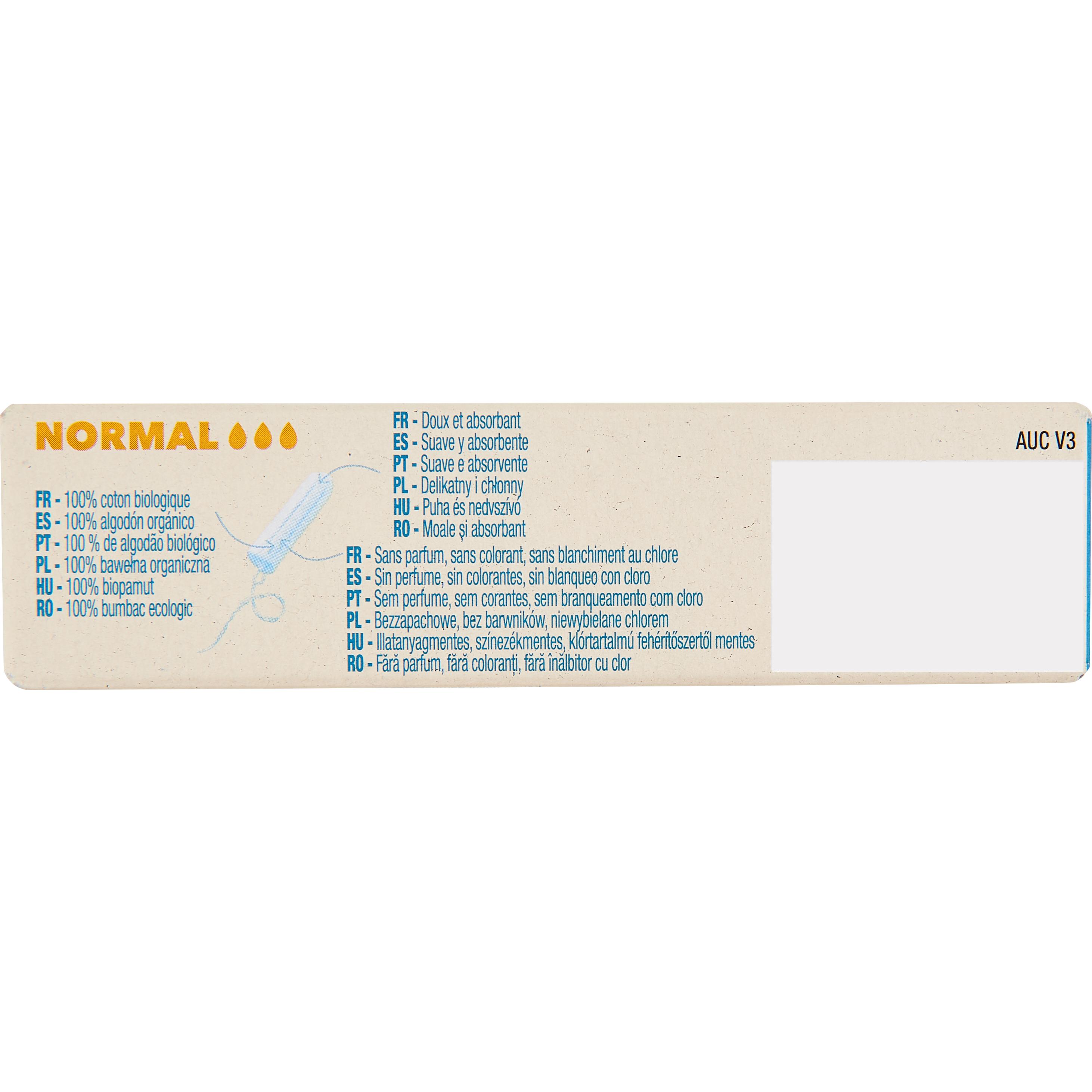 Voir la diapositive 5 : AUCHAN BETTER LIFE Tampons sans applicateur normal bio 16 tampons
