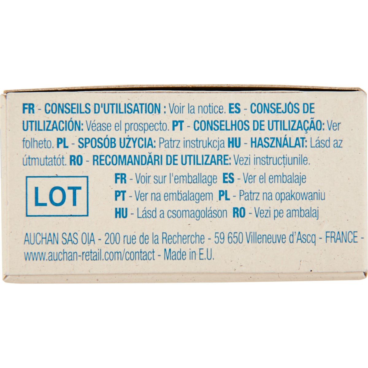 AUCHAN BETTER LIFE Tampons sans applicateur normal 16 tampons