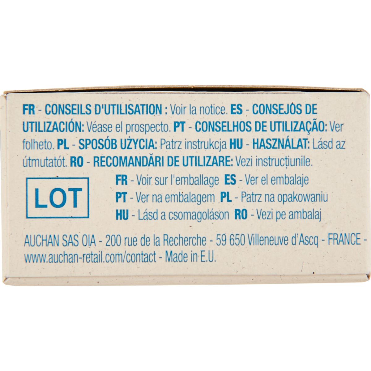 AUCHAN BETTER LIFE Tampons sans applicateur normal 16 tampons