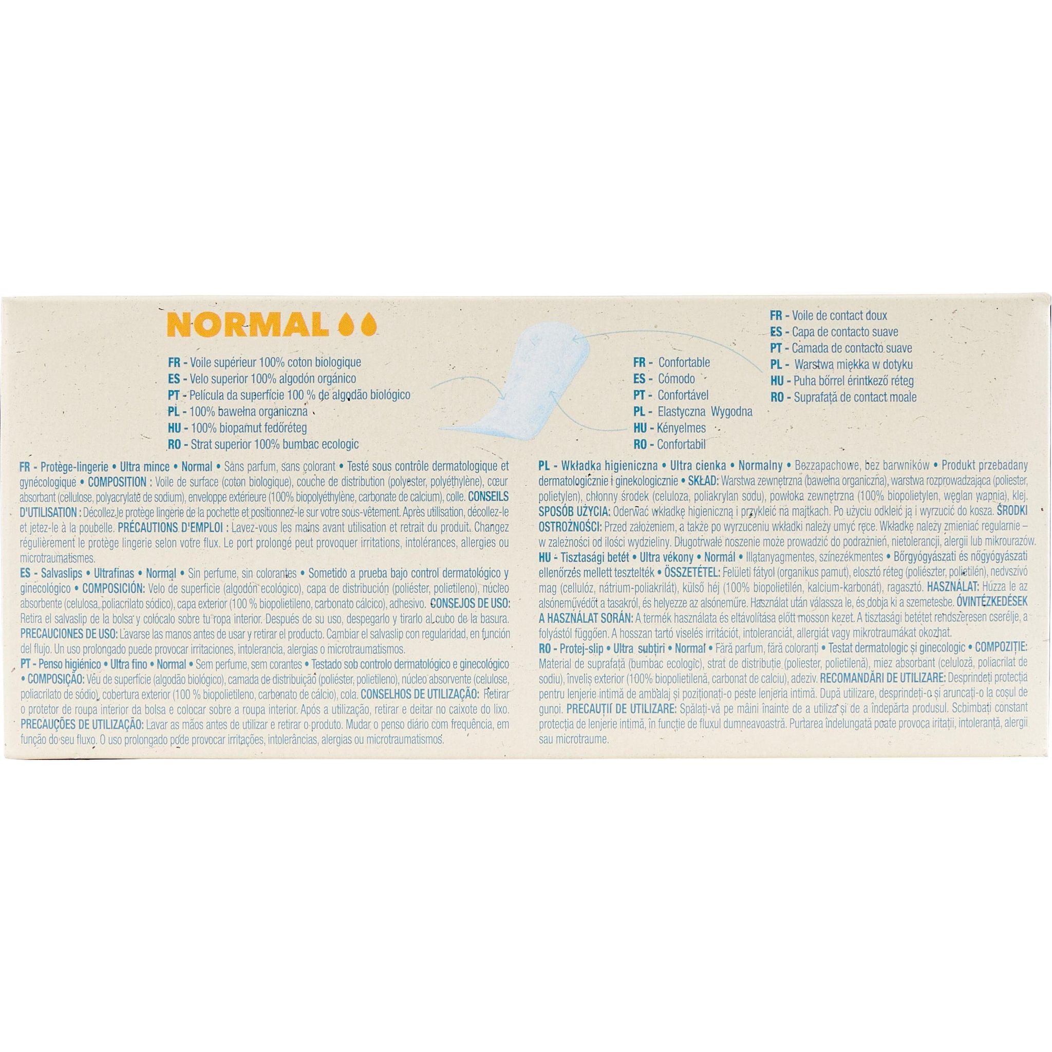 Voir la diapositive 4 : AUCHAN BETTER LIFE Protège lingerie ultra mince normal 30 pièces