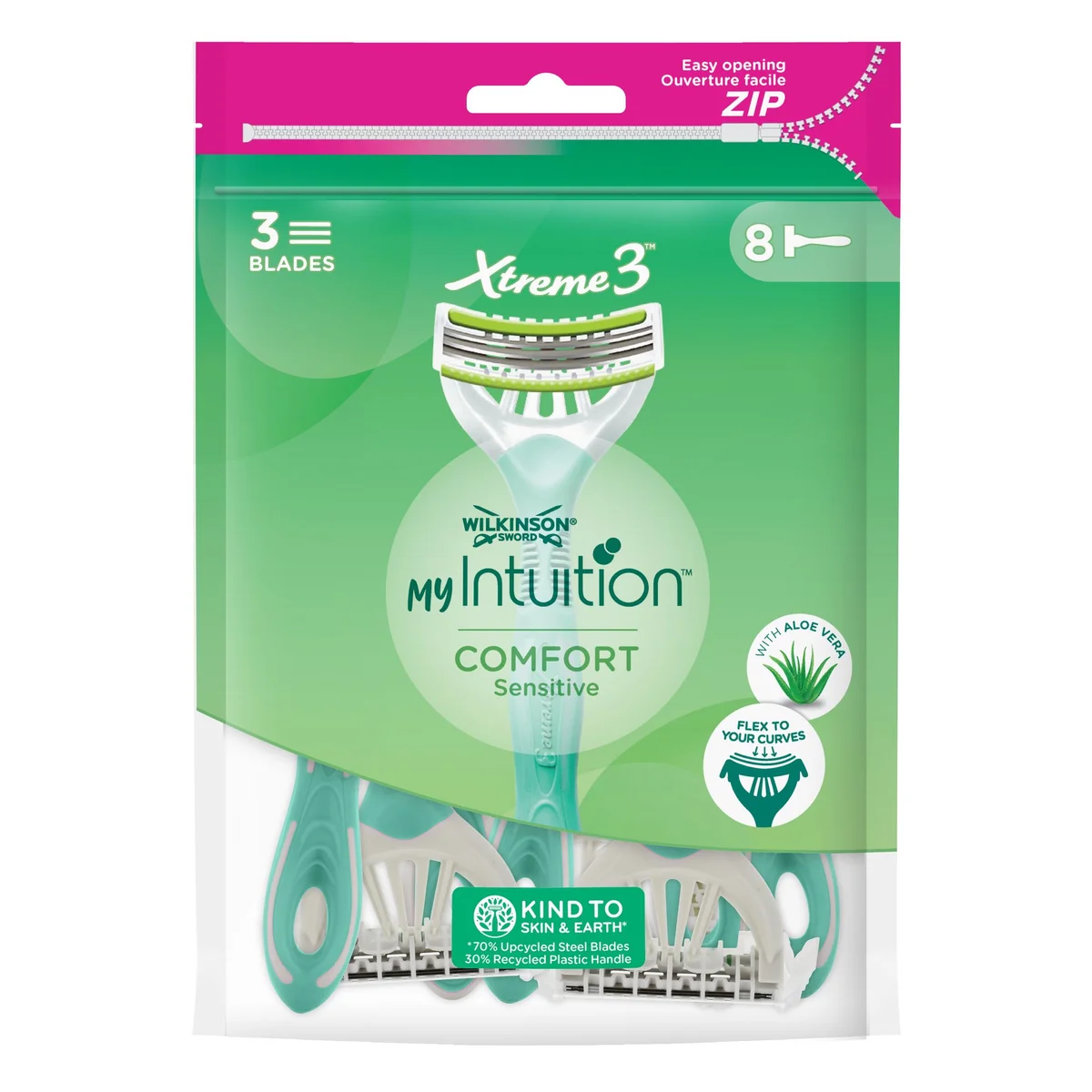 WILKINSON My Intuiton Xtreme 3 Rasoir jetable sensitive confort 8 ...