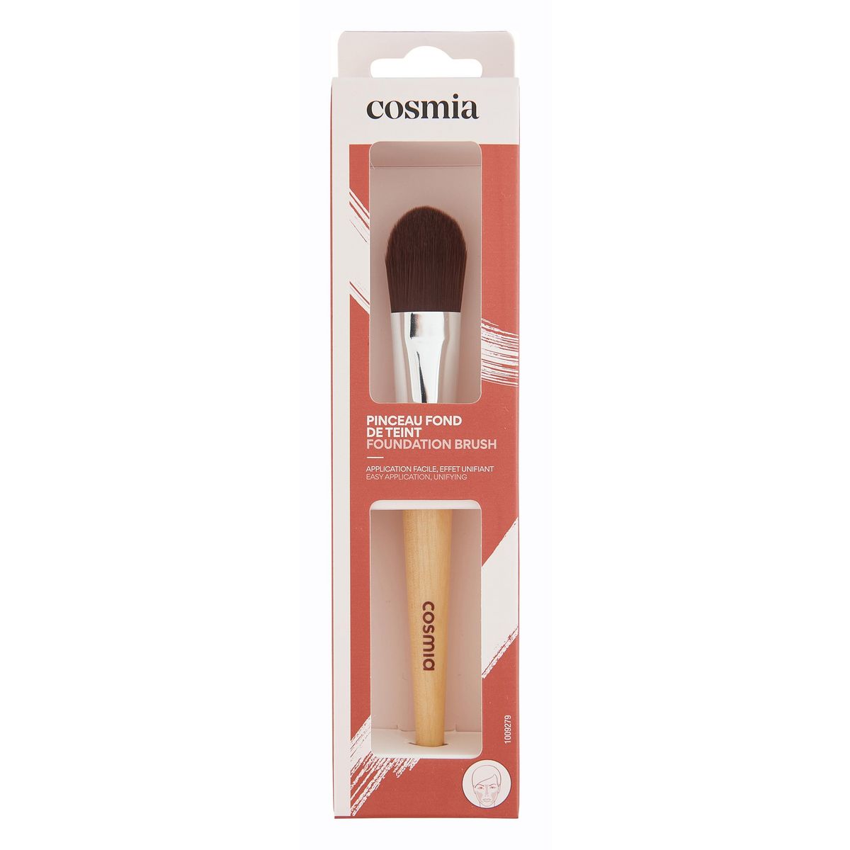 COSMIA Pinceau fond de teint en bois 1 pièce
