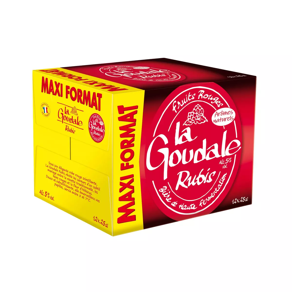 GOUDALE Bière rubis aromatisée aux fruits rouges 5% 12x25cl