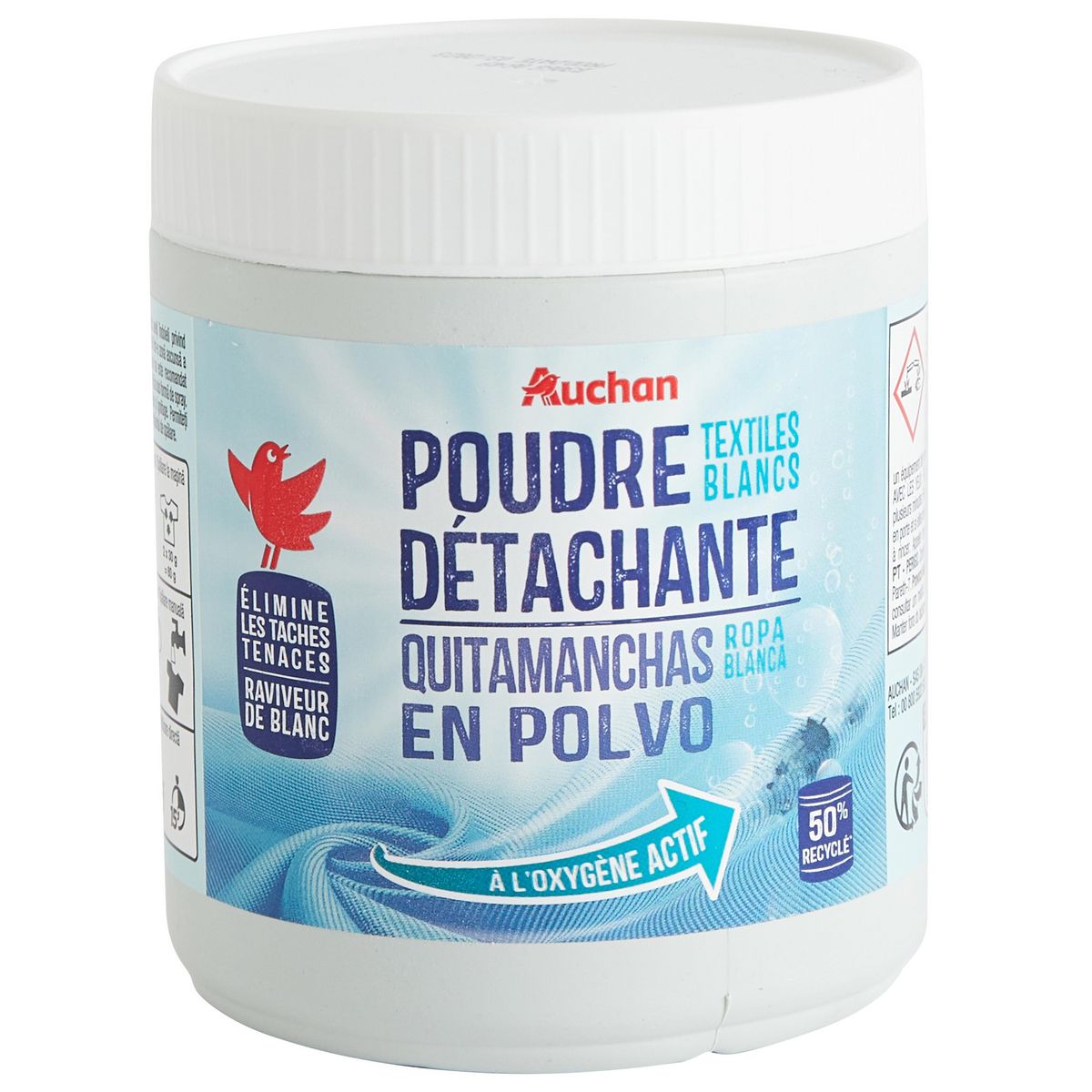 AUCHAN Détachant poudre textiles blancs 500g