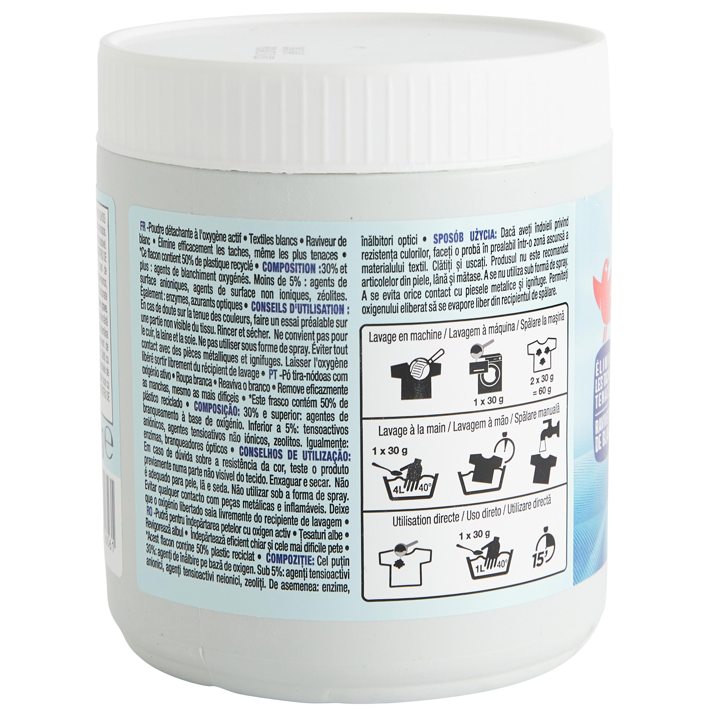 Voir la diapositive 3 : AUCHAN Détachant poudre textiles blancs 500g