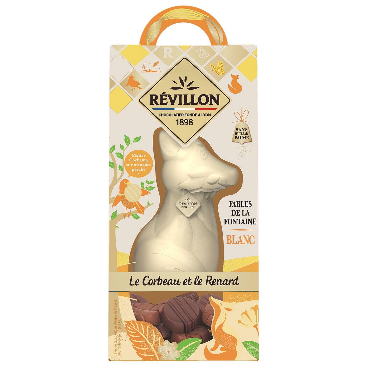 REVILLON CHOCOLATIER Moulage renard au chocolat au blanc 180g