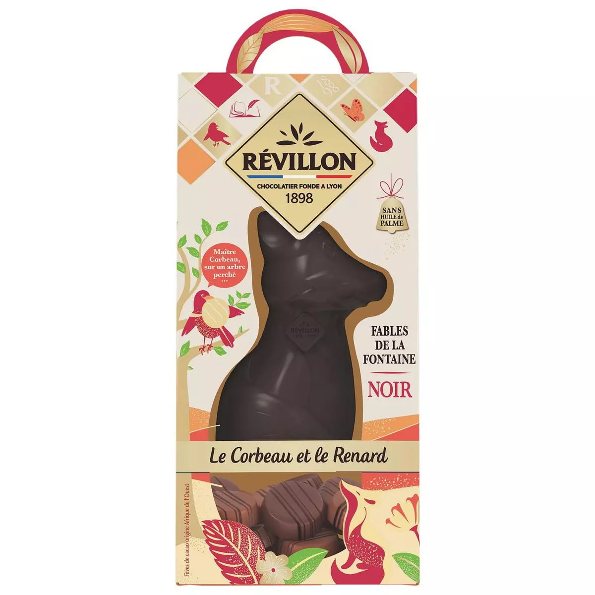 REVILLON CHOCOLATIER Moulage renard au chocolat au noir 180g