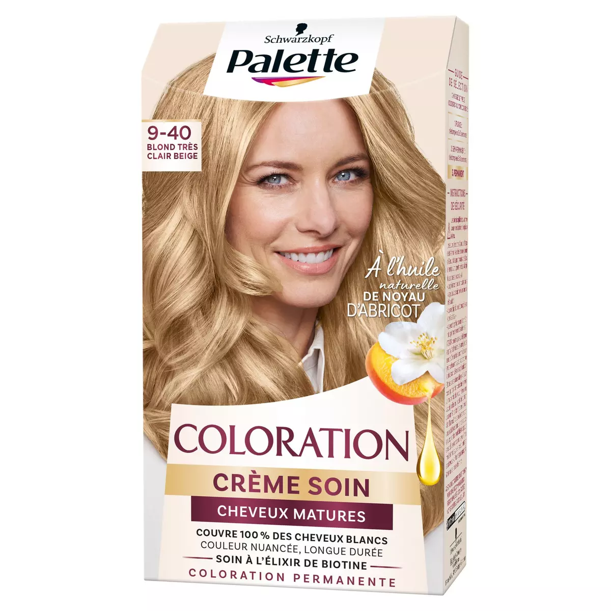 PALETTE Coloration crème soin cheveux matures 9.40 blond très clair beige 1 kit