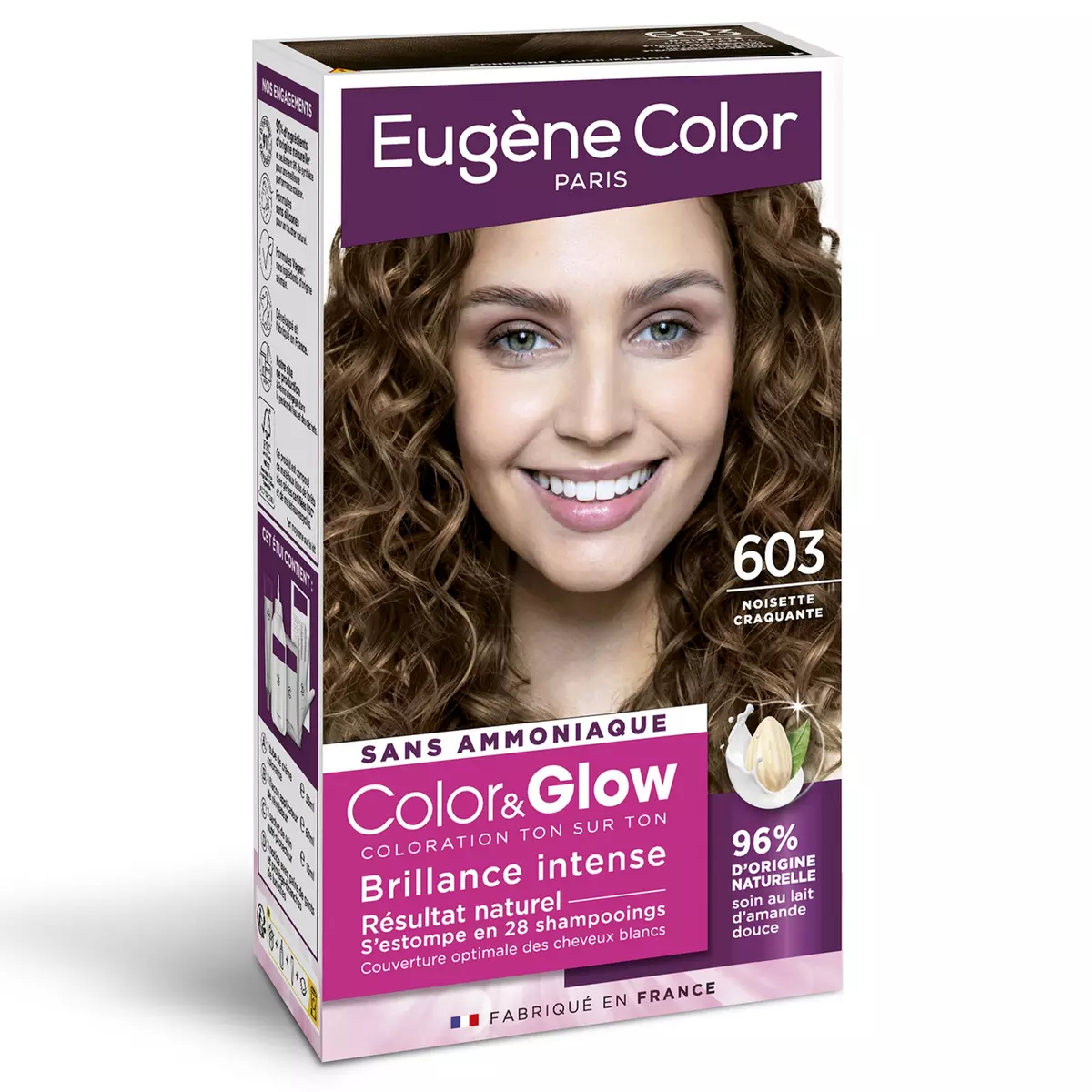 EUGENE COLOR Coloration glow noisette craquante 603 1 kit pas cher ...