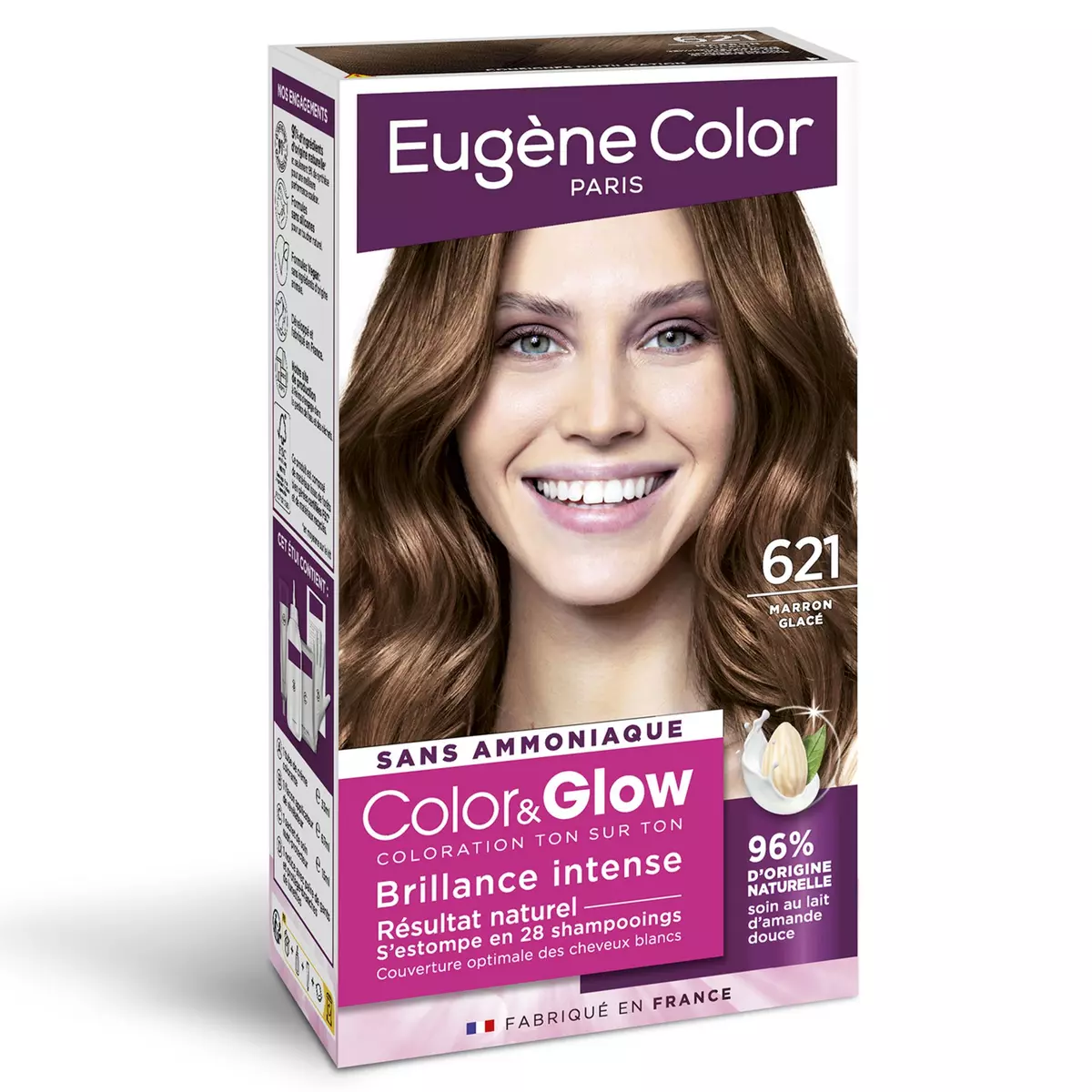 EUGENE COLOR Color & Glow coloration ton sur ton 621 marron glacé 1 kit