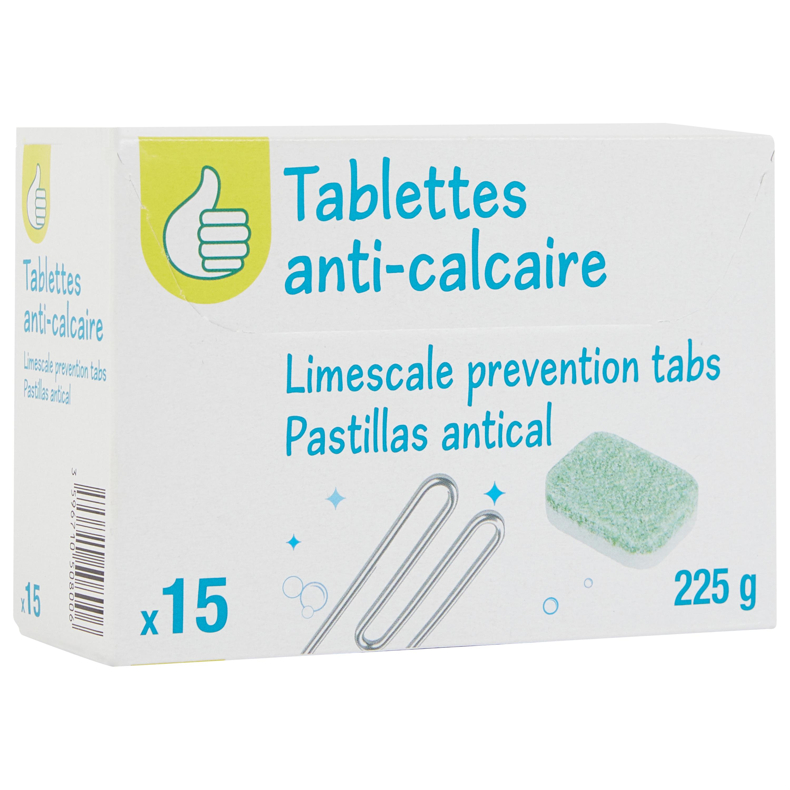Voir la diapositive 2 : POUCE Tablettes anti-calcaire 15 tablettes