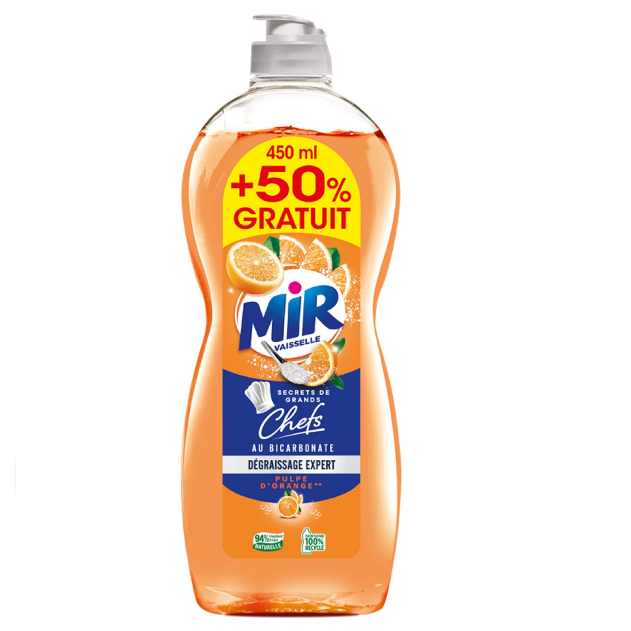 MIR Secret de grands chefs Liquide vaisselle au bicarbonate dégraissage ...