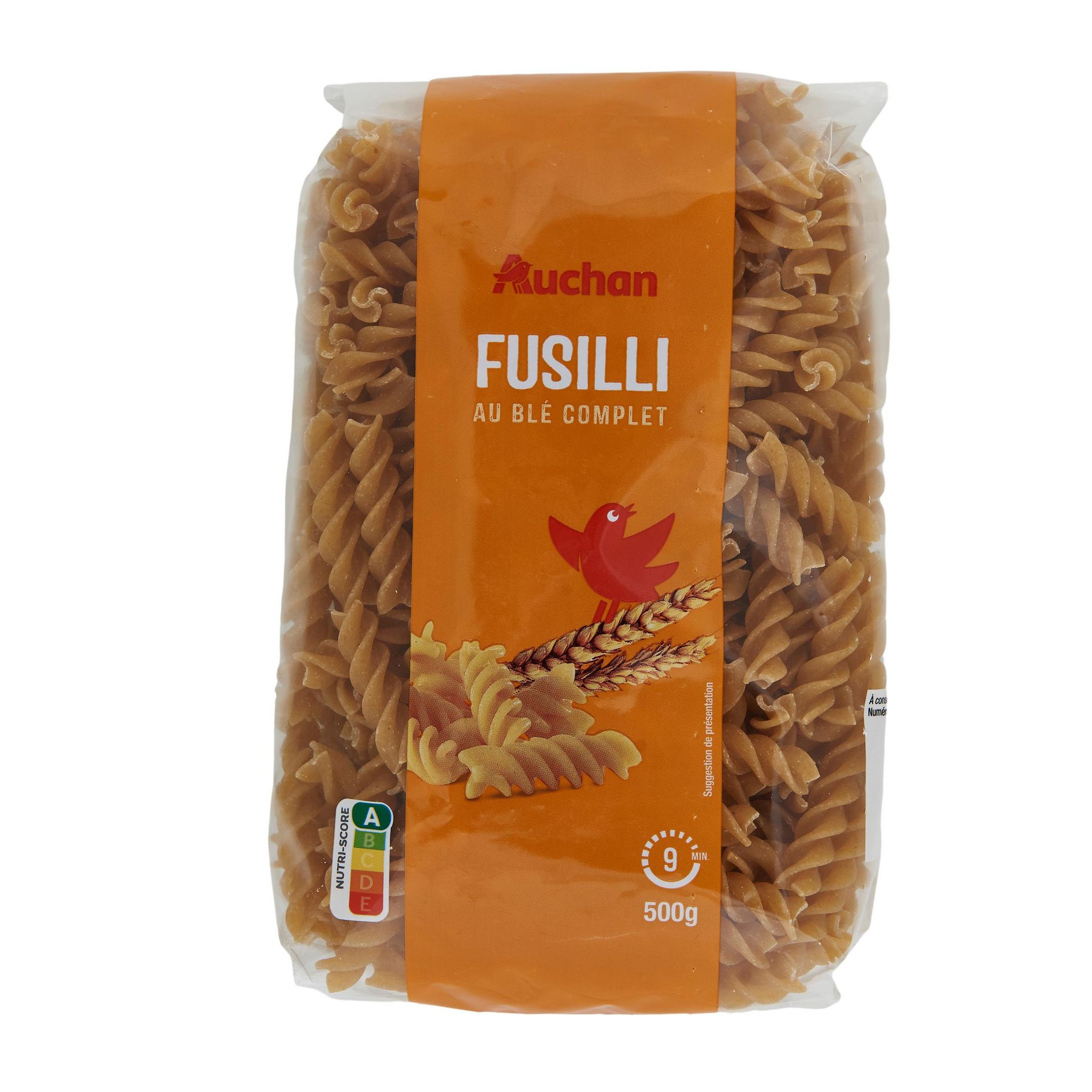 Voir la diapositive 5 : AUCHAN Fusilli au blé complet 500g