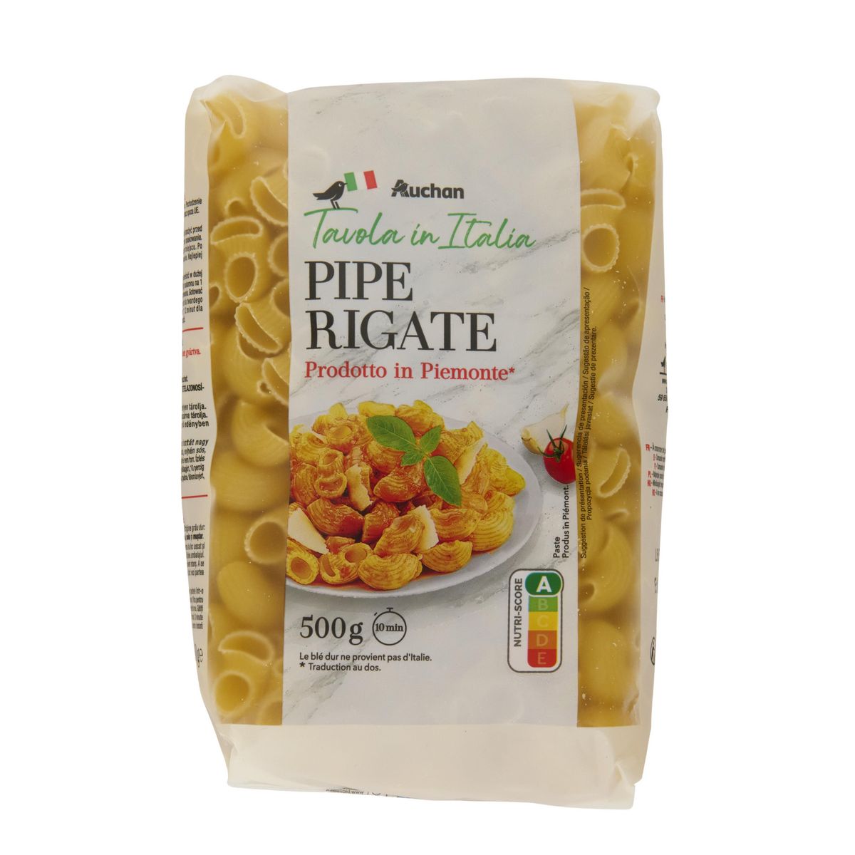 AUCHAN TAVOLA IN ITALIA Pipe rigate 500g