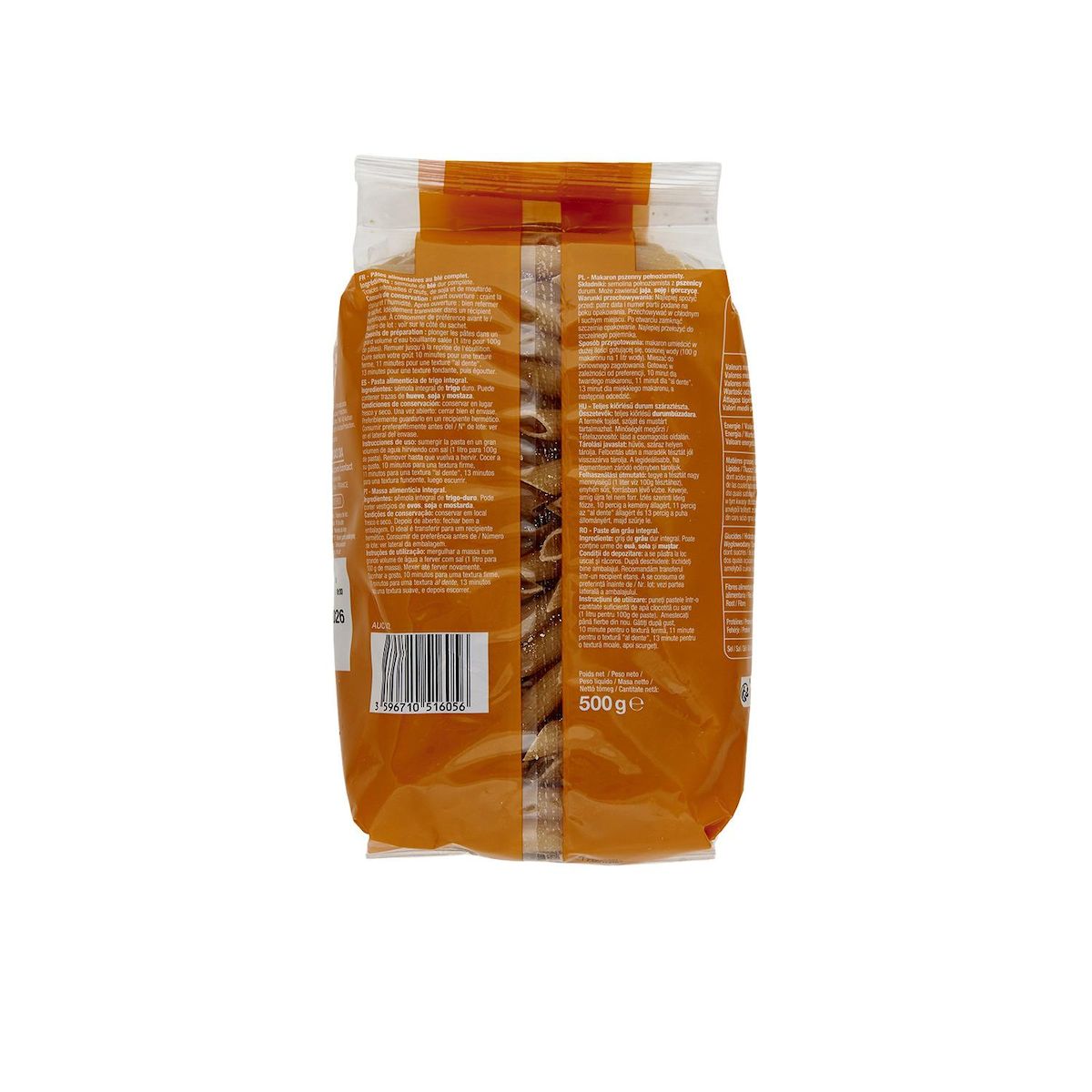 AUCHAN Penne rigate au blé complet 500g