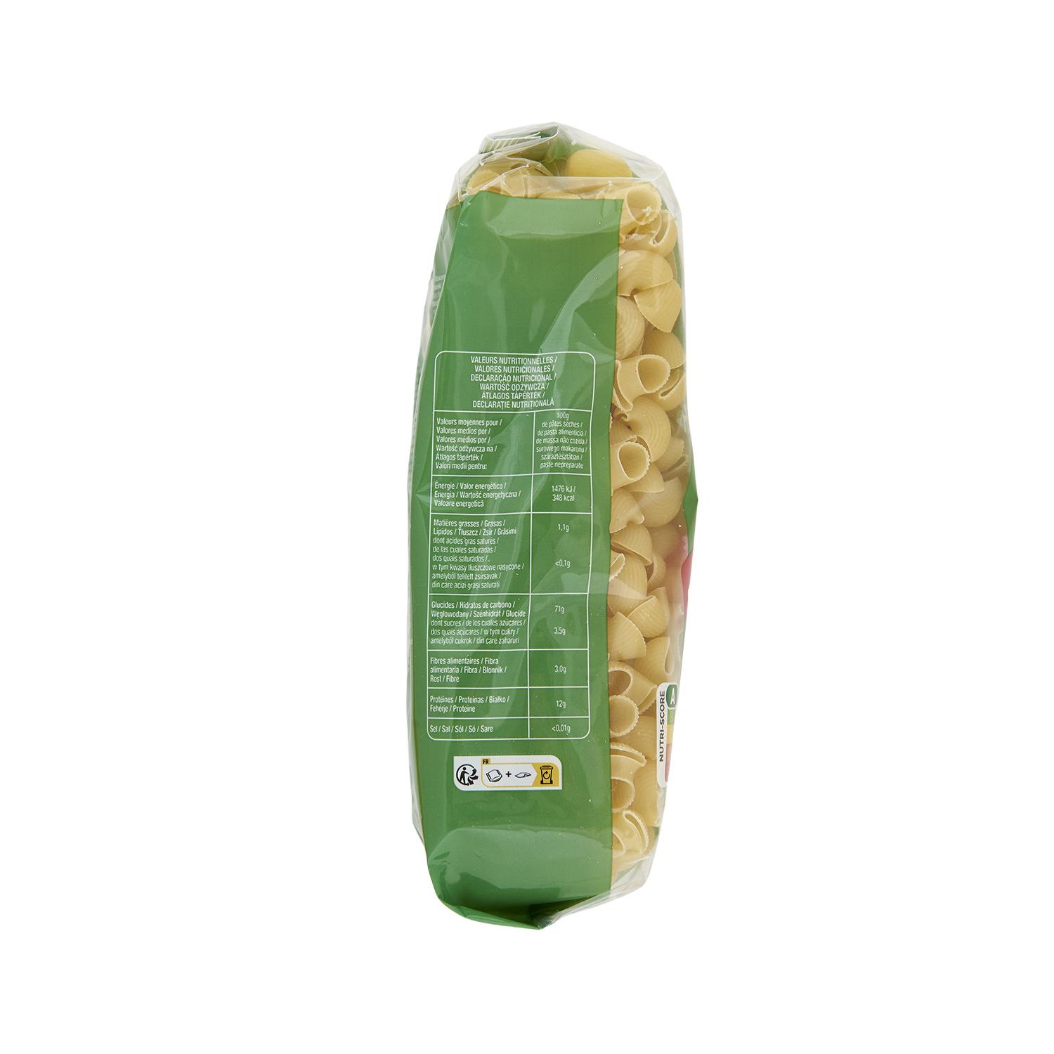 Voir la diapositive 3 : AUCHAN Coudes rayés cuisson rapide 500g