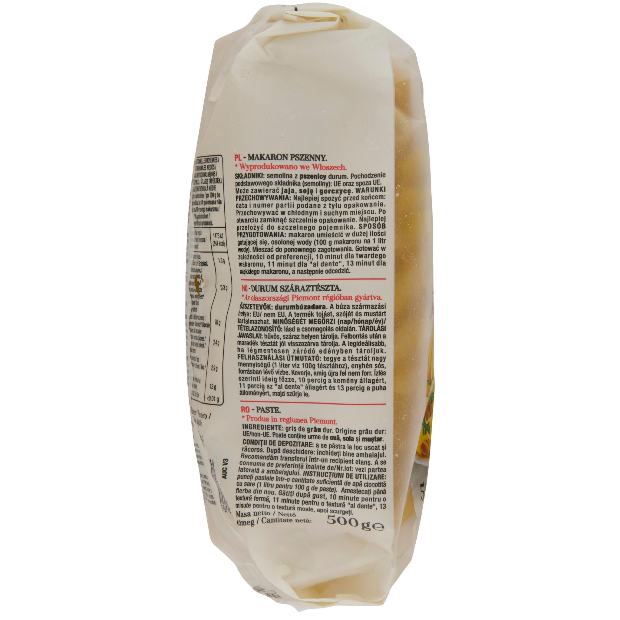 Voir la diapositive 4 : AUCHAN TAVOLA IN ITALIA Penne rigate 500g