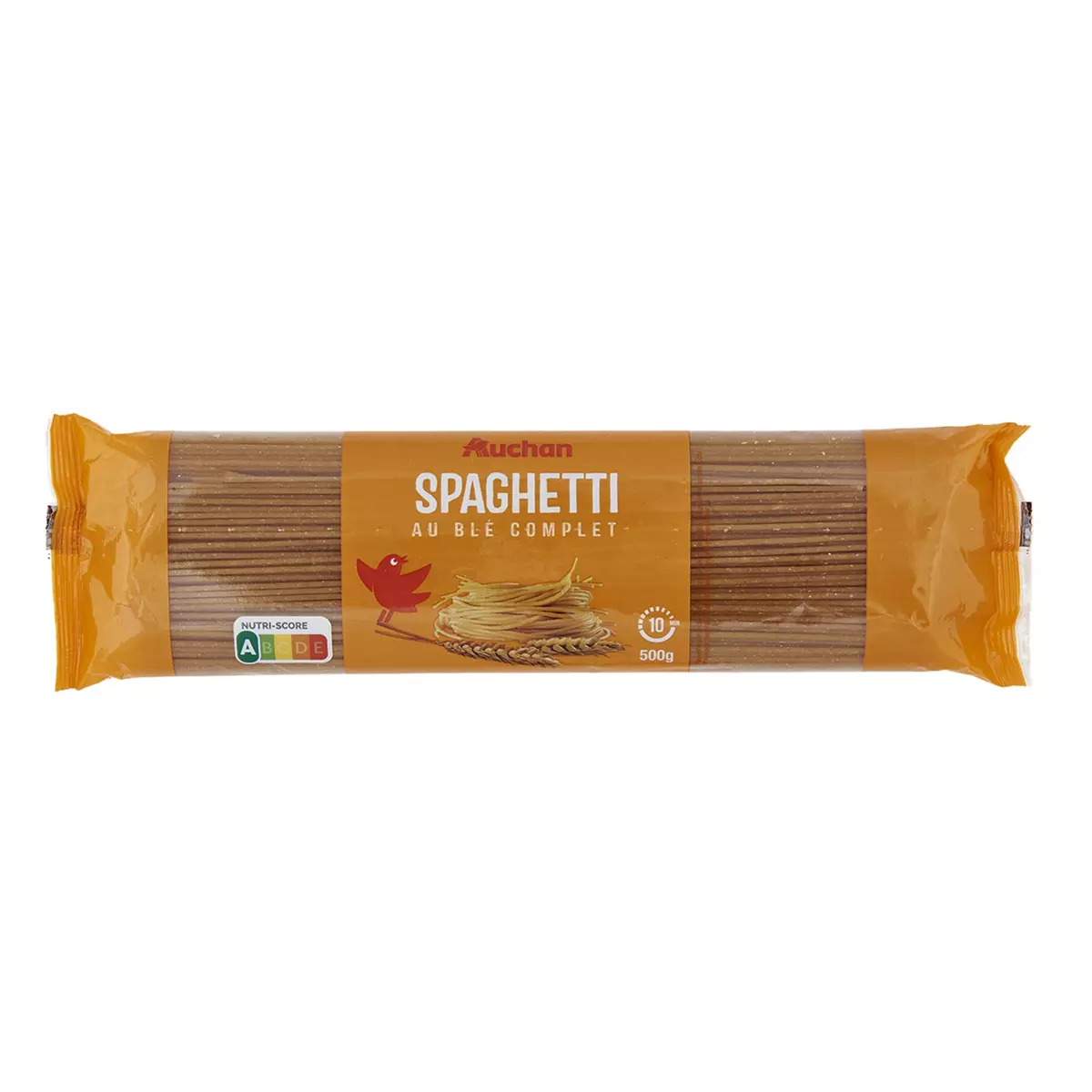 AUCHAN Spaghetti au blé complet 500g